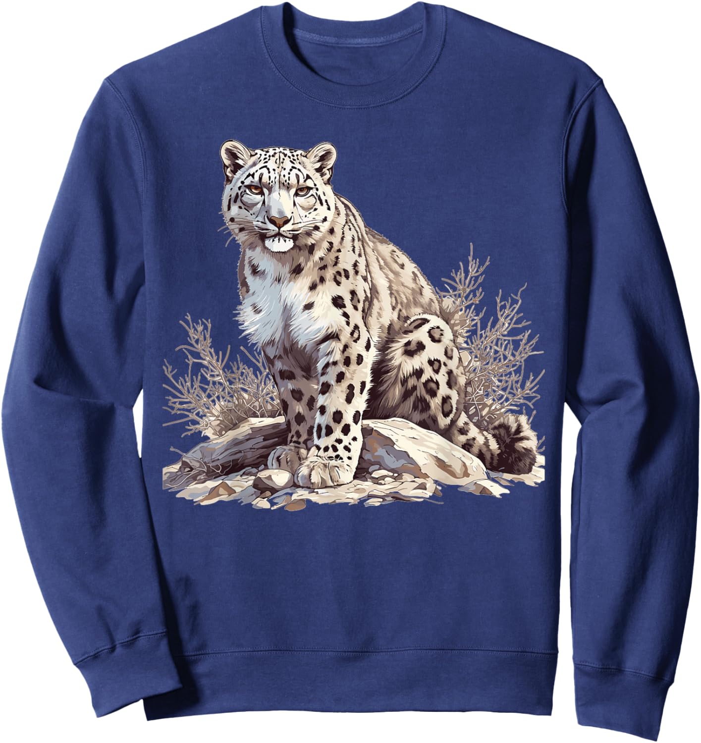 Snow Leopards Lovers Snow Leopard Sweatshirt - Sweatshirt | Navy