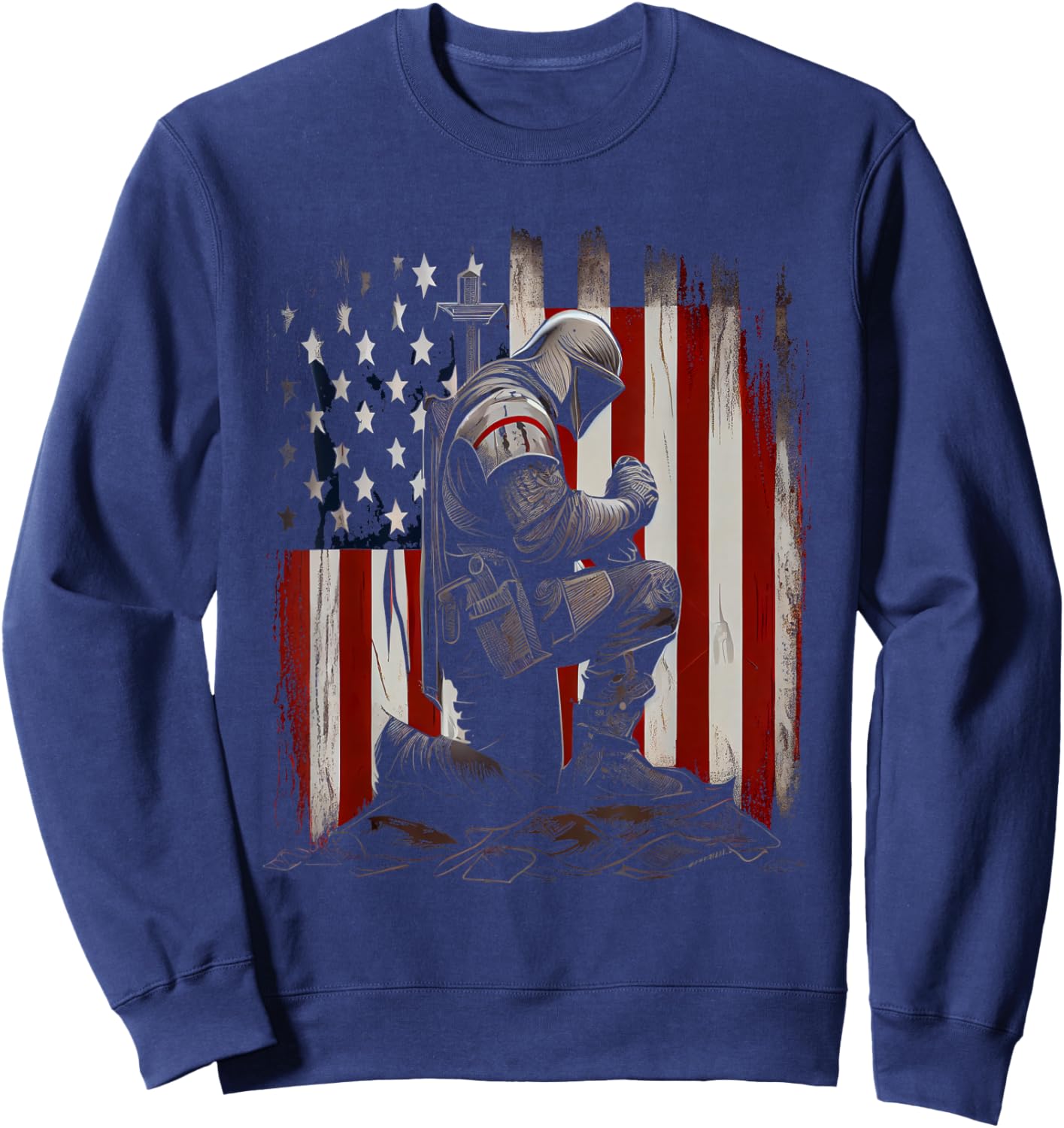 Knight Templar Christian Warrior Of God Crusader Gift Sweatshirt - Sweatshirt | Navy