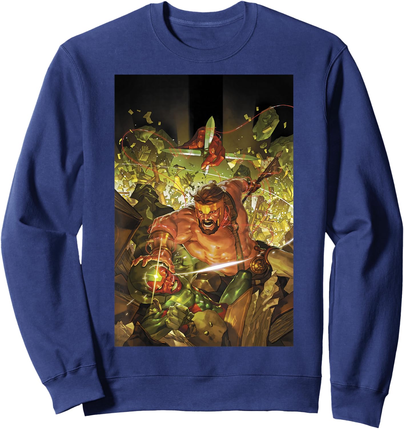 Marvel Comixology Hercules And Vision Comic Book Cover Sweatshirt - Sweatshirt | Navy