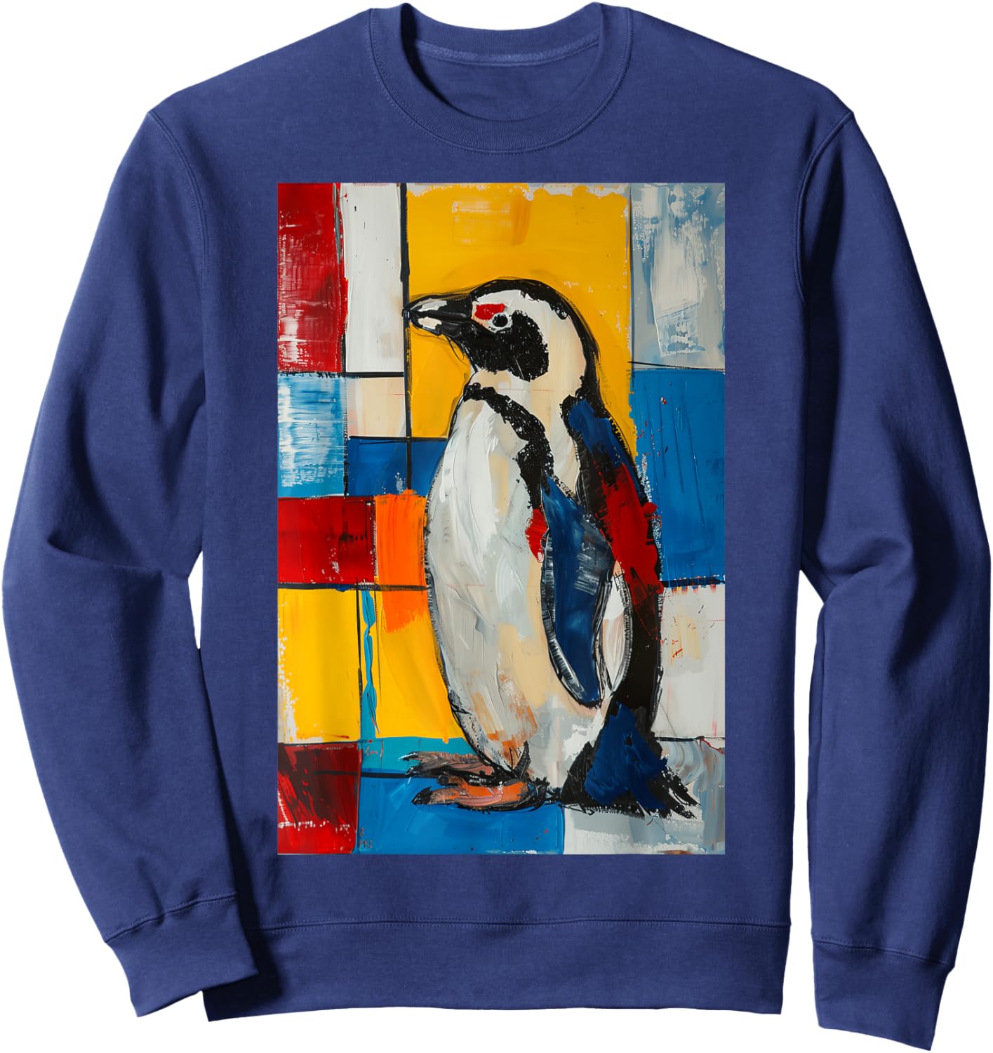 Penguin Abstract Art Sweatshirt - Sweatshirt | Navy