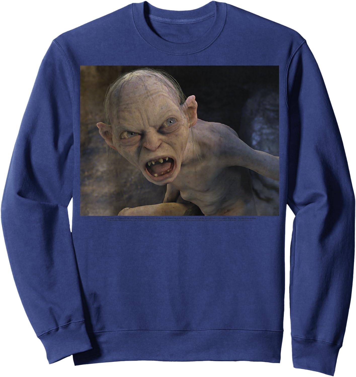 The Lord of The Rings Gollum Yell Portrait Sweatshirt - Sweatshirt | Navy