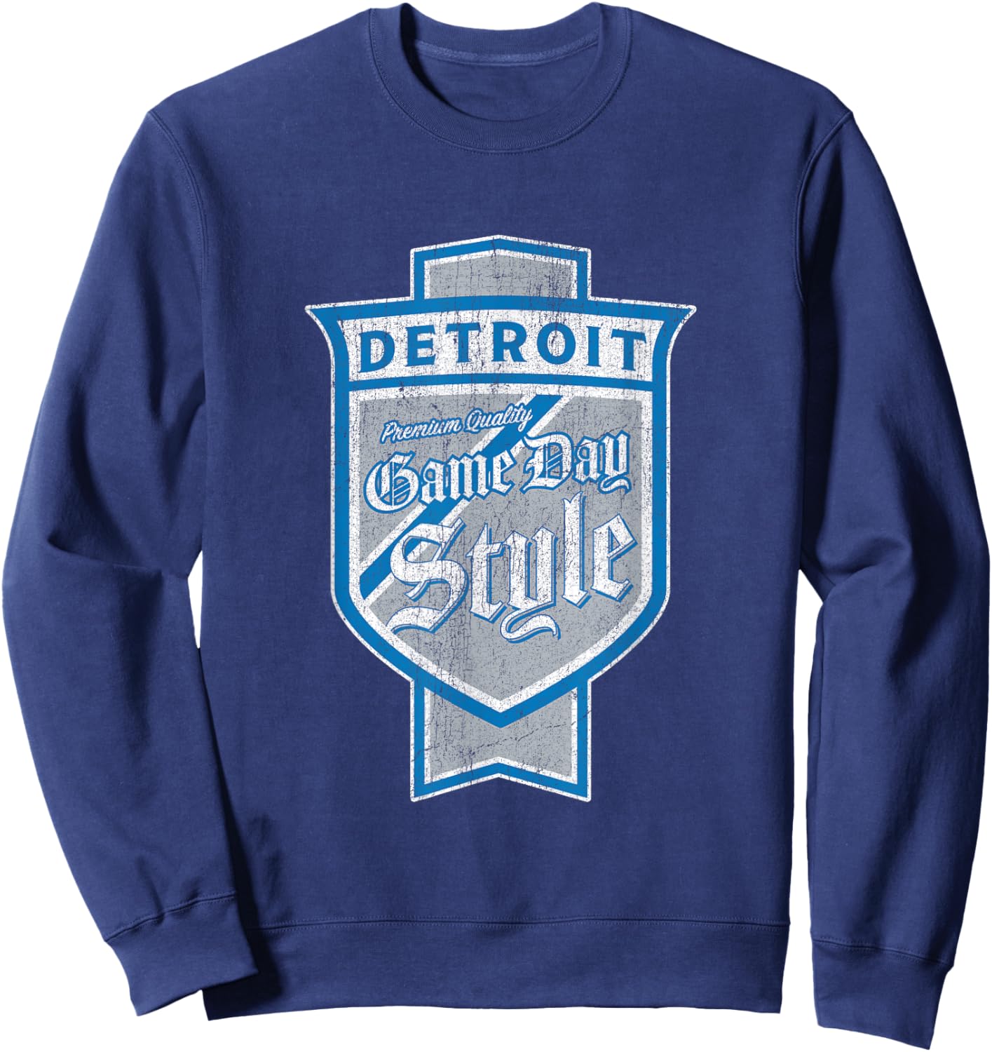 The Pride of Motor City Hometown Detroit Beer Label Sweatshirt - Sweatshirt | Navy