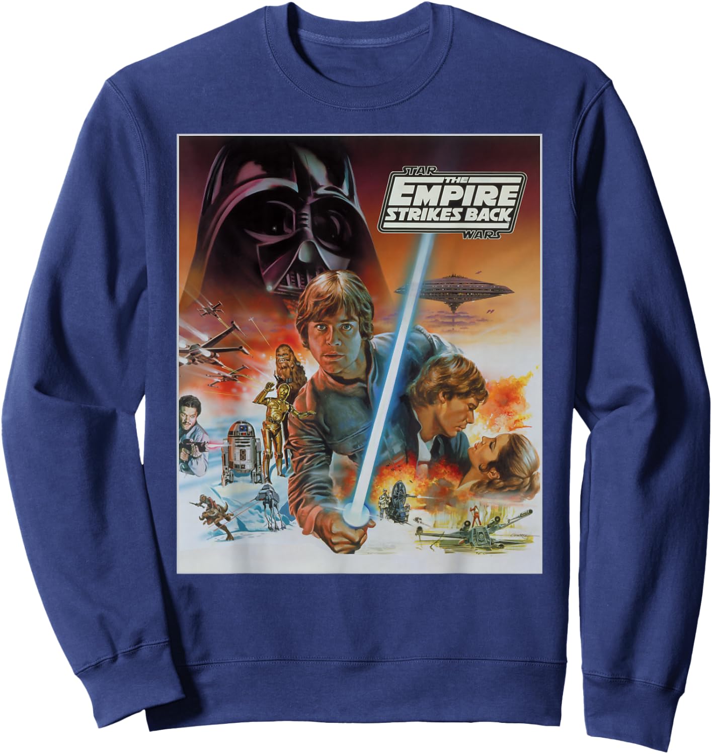 Star Wars The Empire Strikes Back Luke Skywalker Vintage Sweatshirt - Sweatshirt | Navy