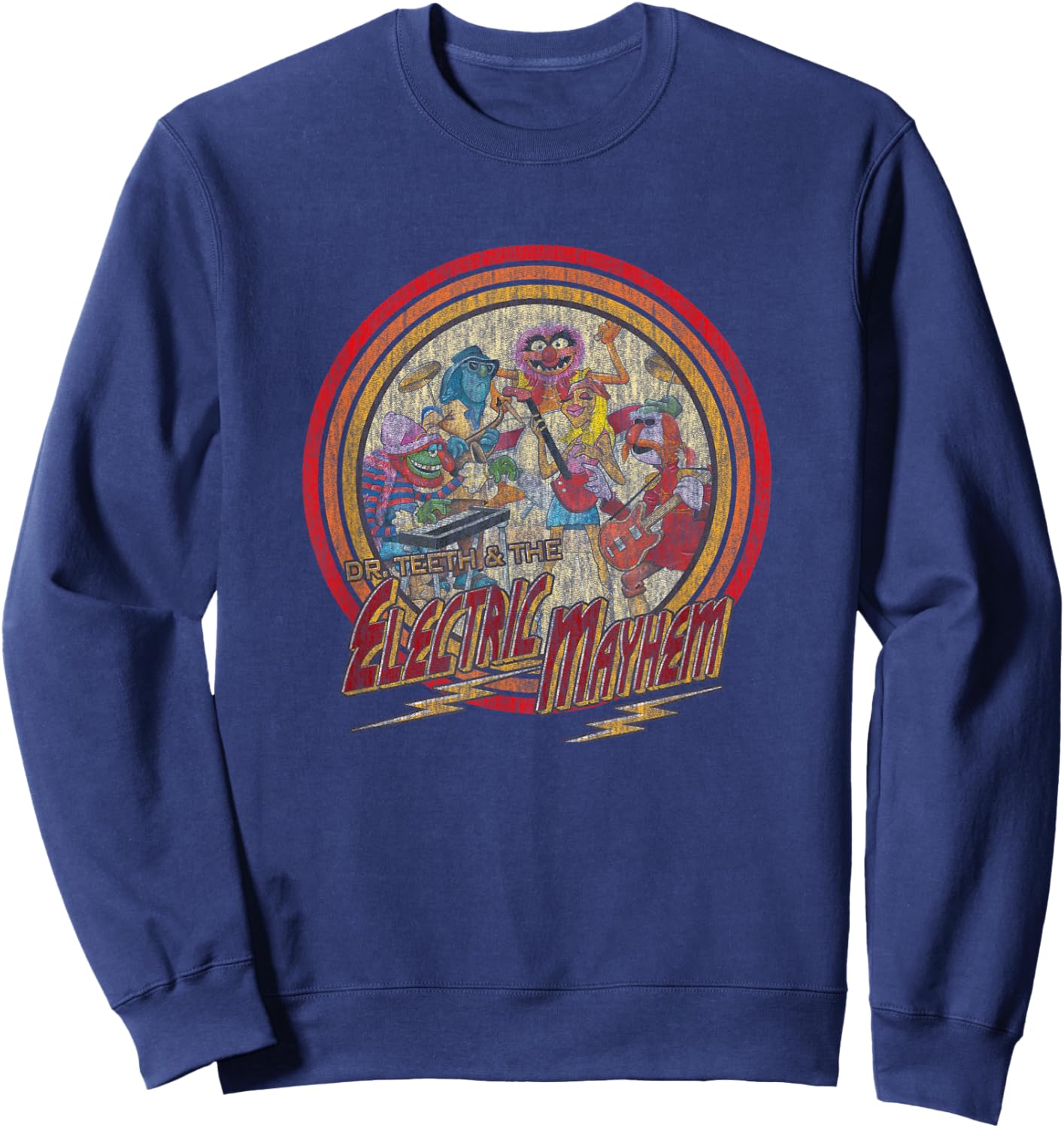Disney The Muppets Electric Mayhem Vintage Band Poster Sweatshirt - Sweatshirt | Navy