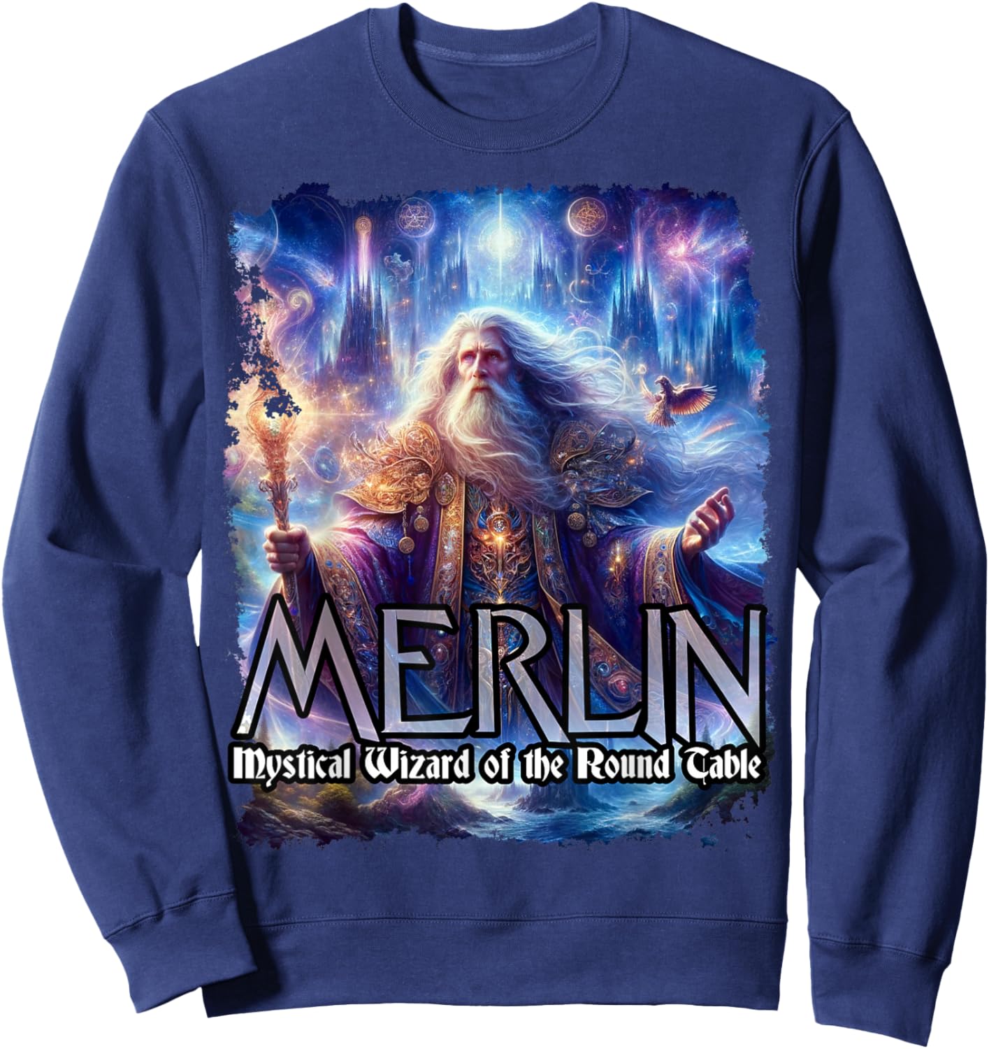 Merlin Wizard of the Round Table Magician Sweatshirt - Sweatshirt | Navy
