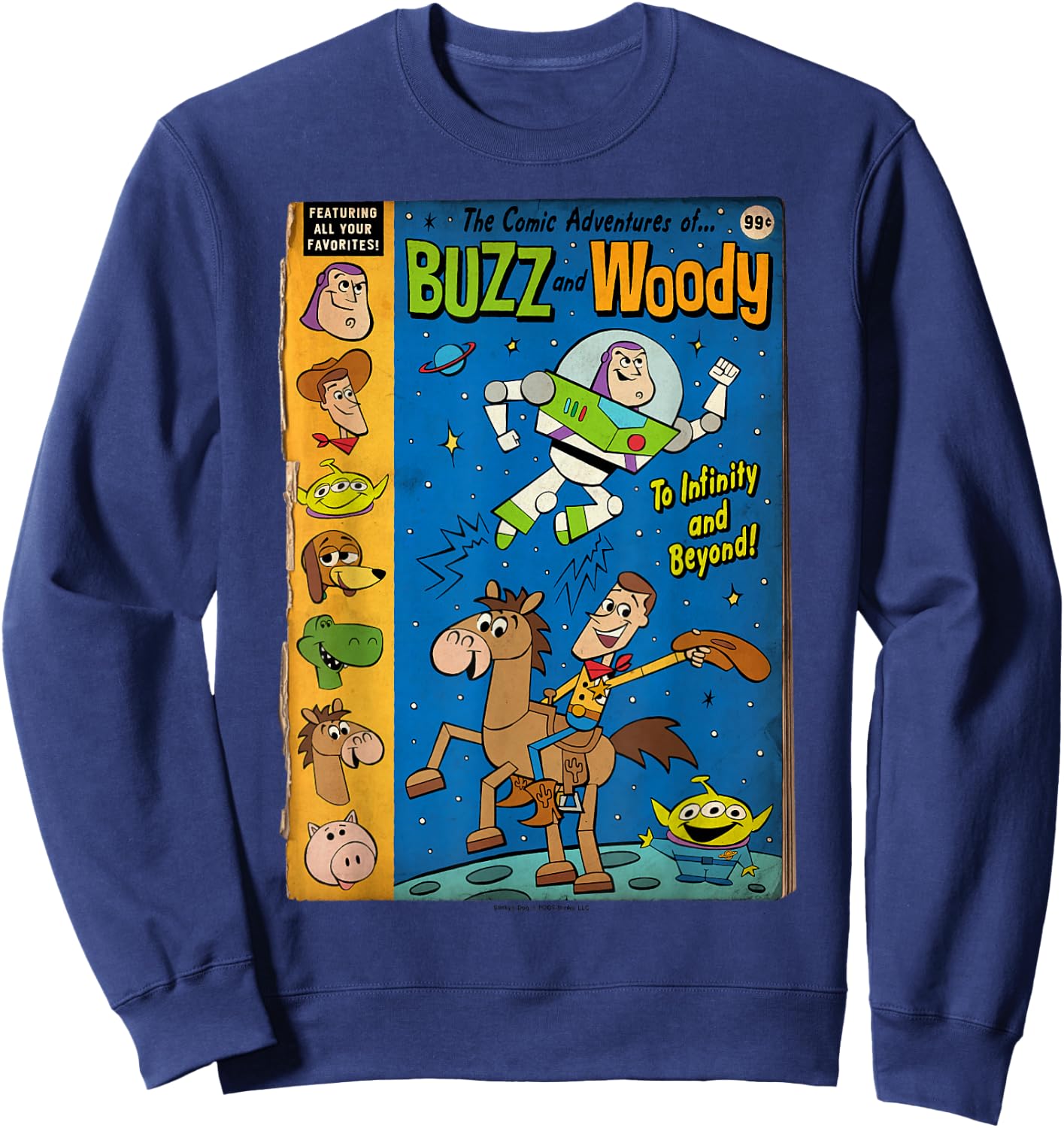 Disney Pixar Toy Story Comic Adventures Of Buzz & Woody Sweatshirt - Sweatshirt | Navy