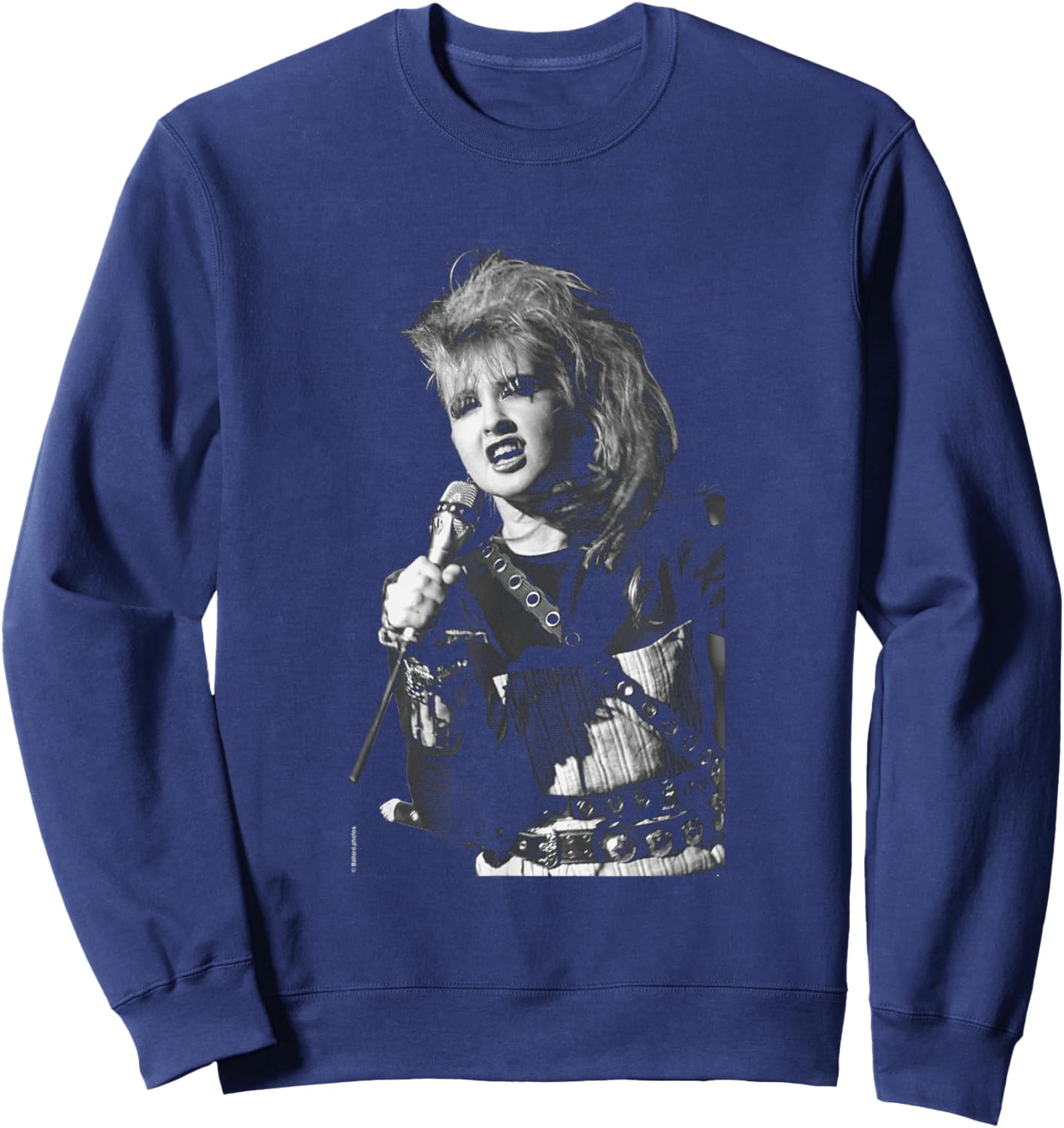 Pop Singer Cyndi Lauper Live by Allan Ballard Sweatshirt - Sweatshirt | Navy