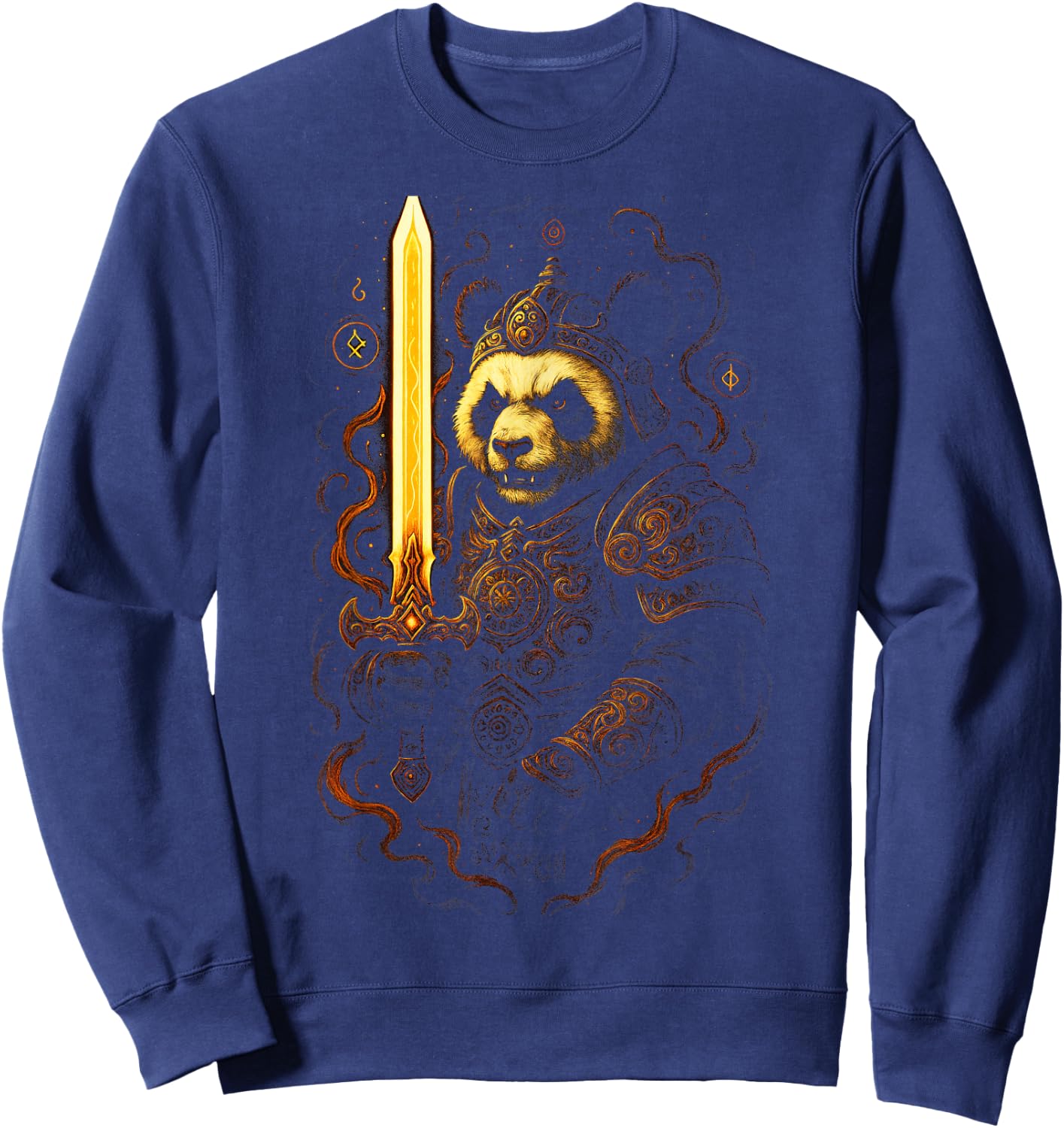 Panda Warrior - Epic Fantasy Armor Adventure Sweatshirt - Sweatshirt | Navy