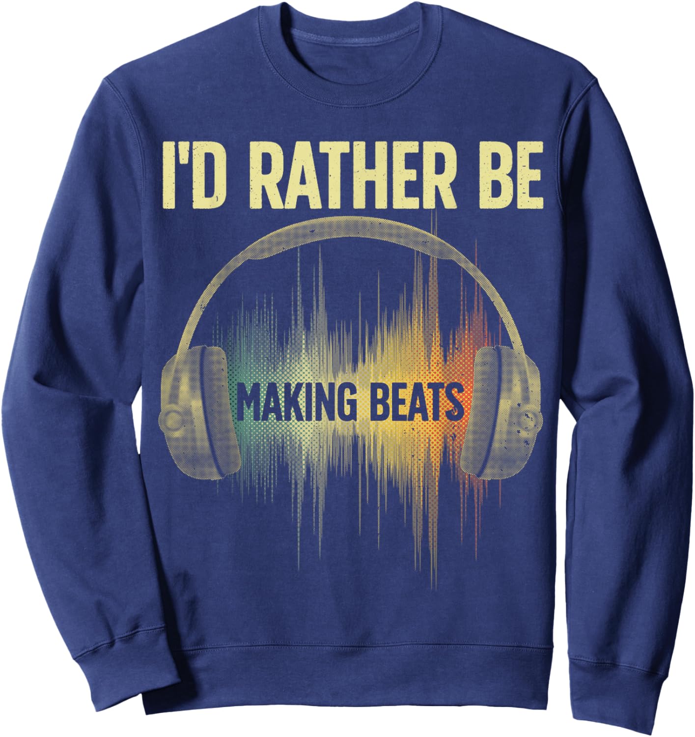 Cool Music Producer Art Women Disc Jockey Beat Maker Sweatshirt - Sweatshirt | Navy