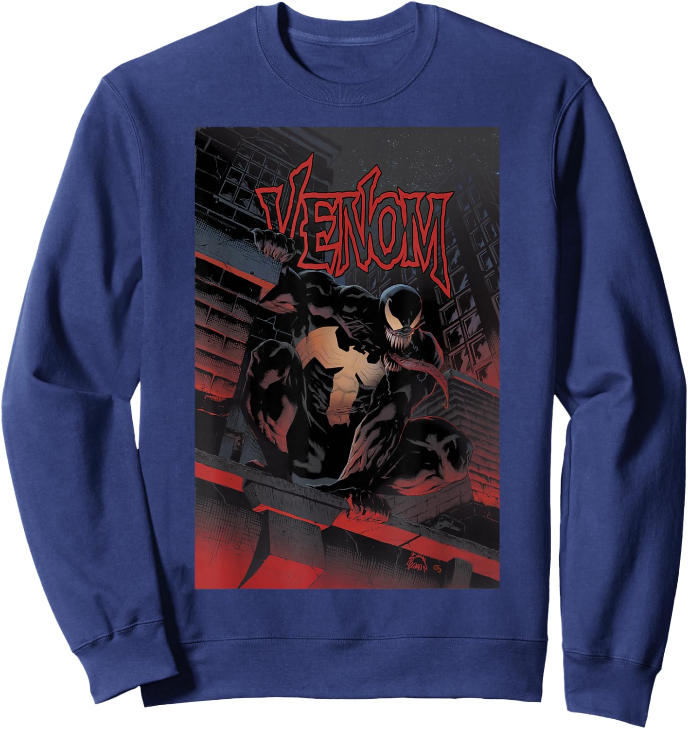 Marvel Comixology Venom Issue# 11 Comic Book Cover Sweatshirt - Sweatshirt | Navy