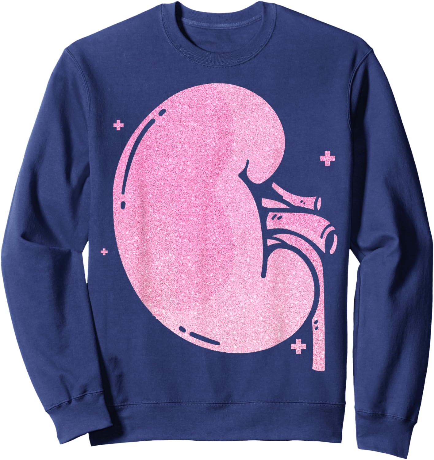 Dialysis Nurse Tech Technician Kidney Pink Diamonds Sweatshirt - Sweatshirt | Navy