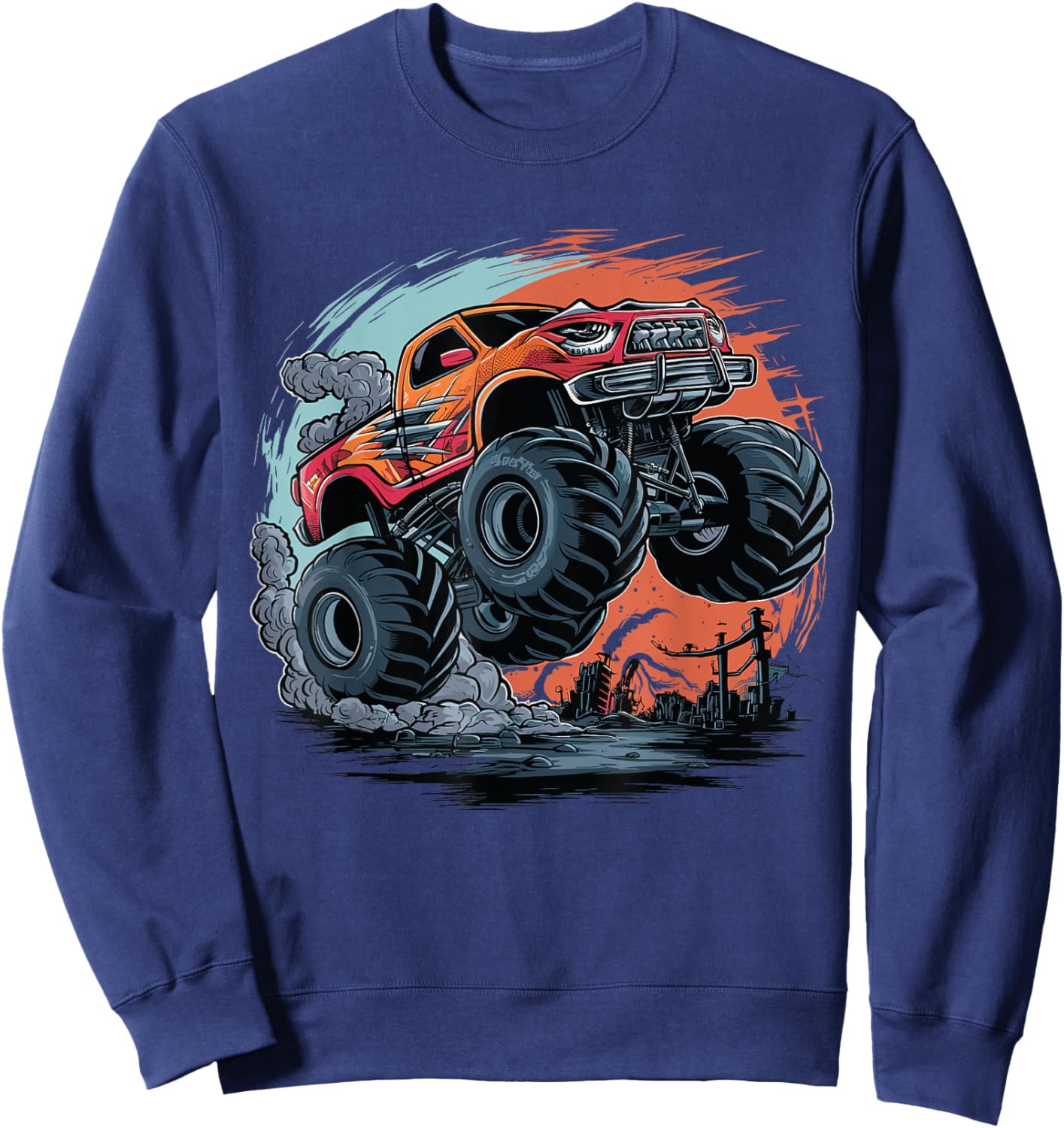 Monster Truck for toddlers Youth & Adults Sweatshirt - Sweatshirt | Navy