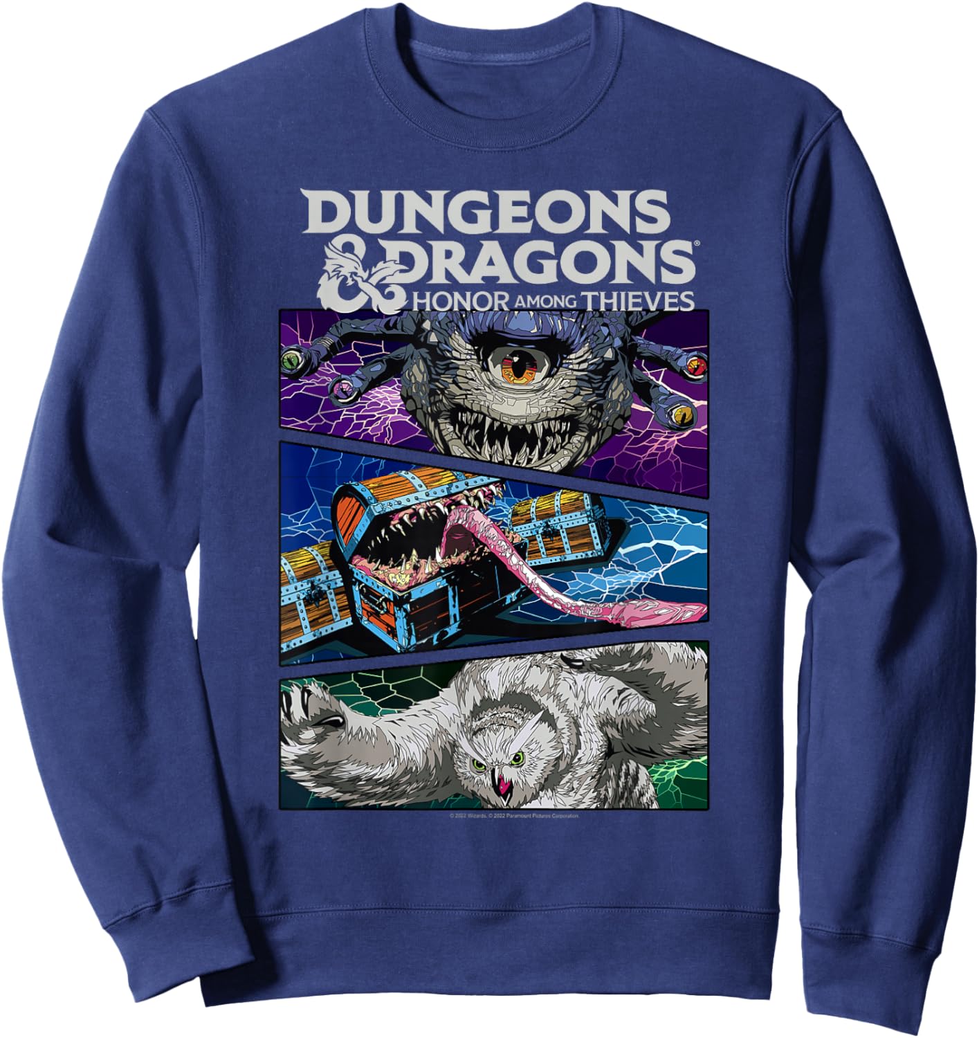 Dungeons & Dragons: Honor Among Thieves Monster Panel Stack Sweatshirt - Sweatshirt | Navy