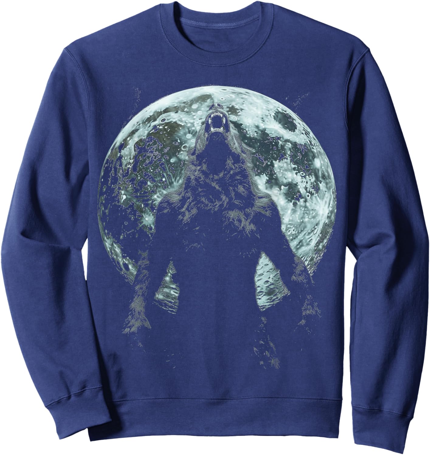 Werewolf Wolf Howling Moon Alpha Male Halloween Sigma Male Sweatshirt - Sweatshirt | Navy