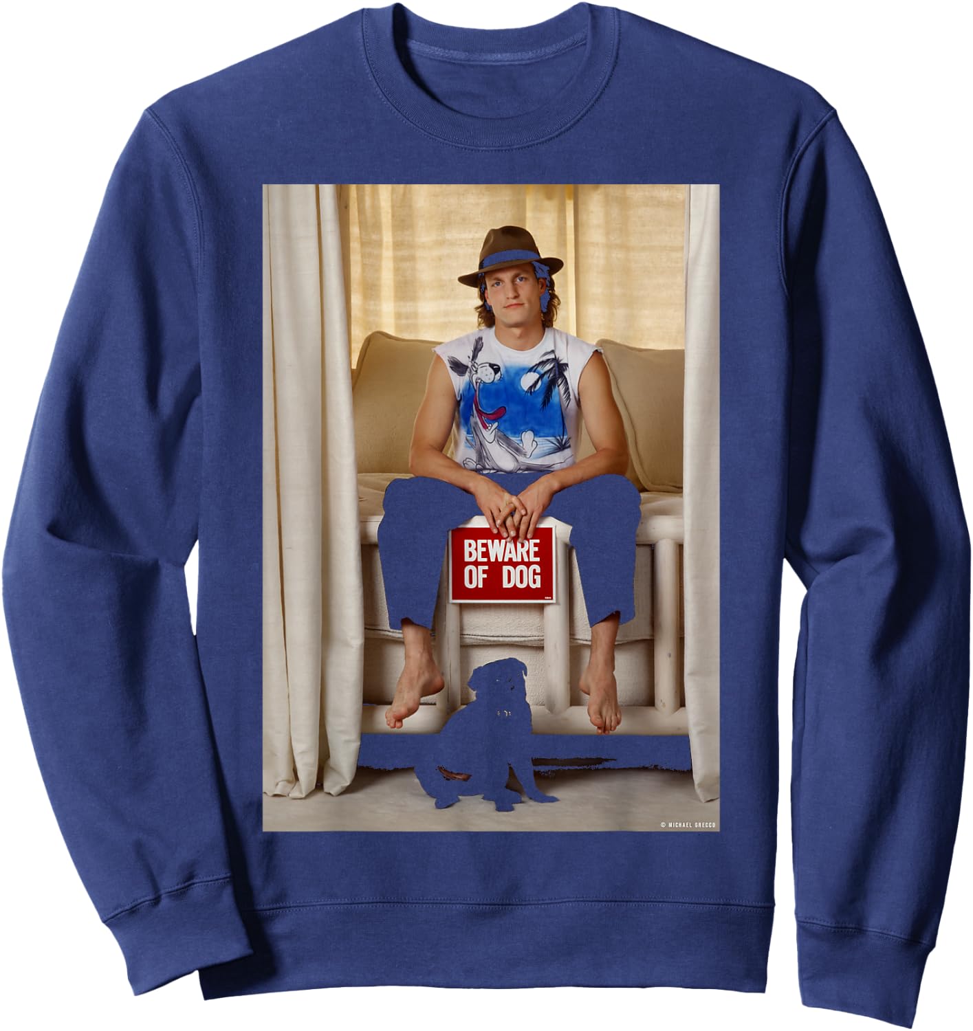 Woody Harrelson Natural Born Killers Cheers Michael Grecco Sweatshirt - Sweatshirt | Navy