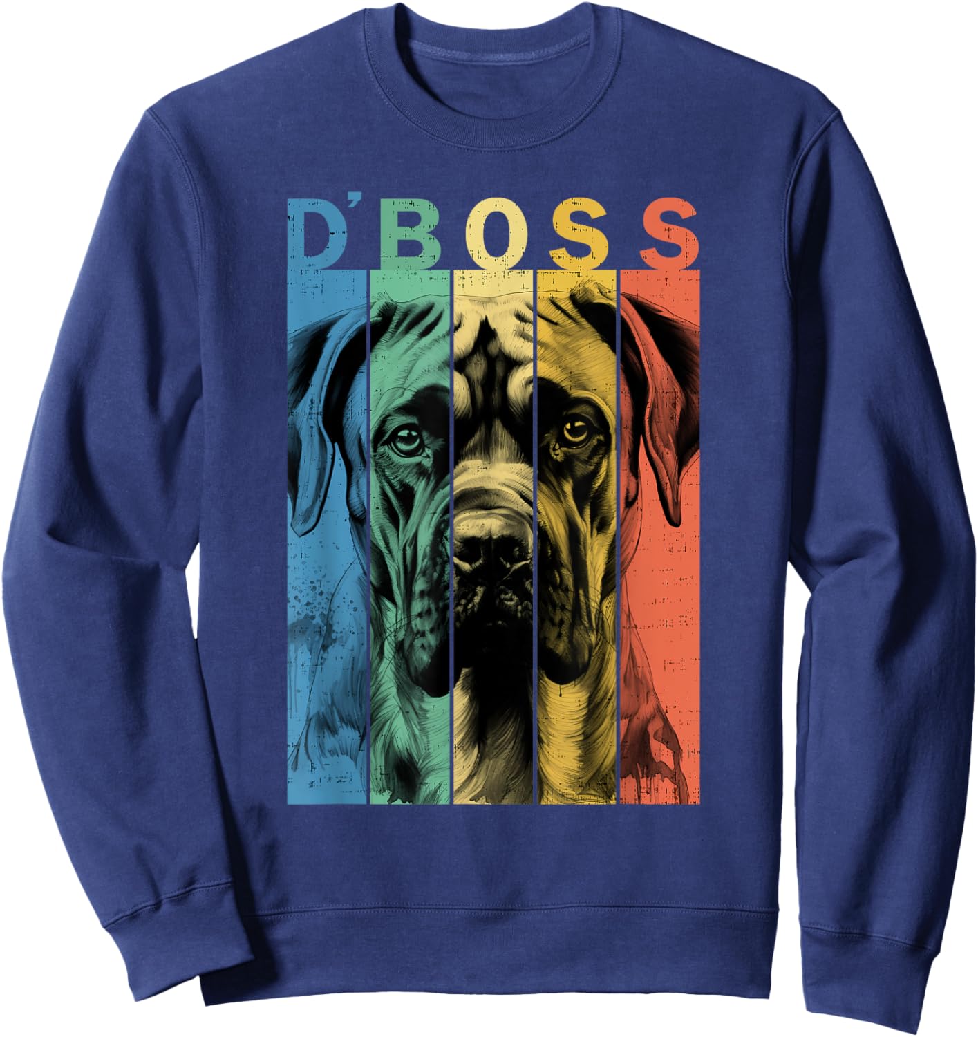 Der lustige Boerboel Boss Mama Papa Hundeliebhaber Sweatshirt - Sweatshirt | Navy