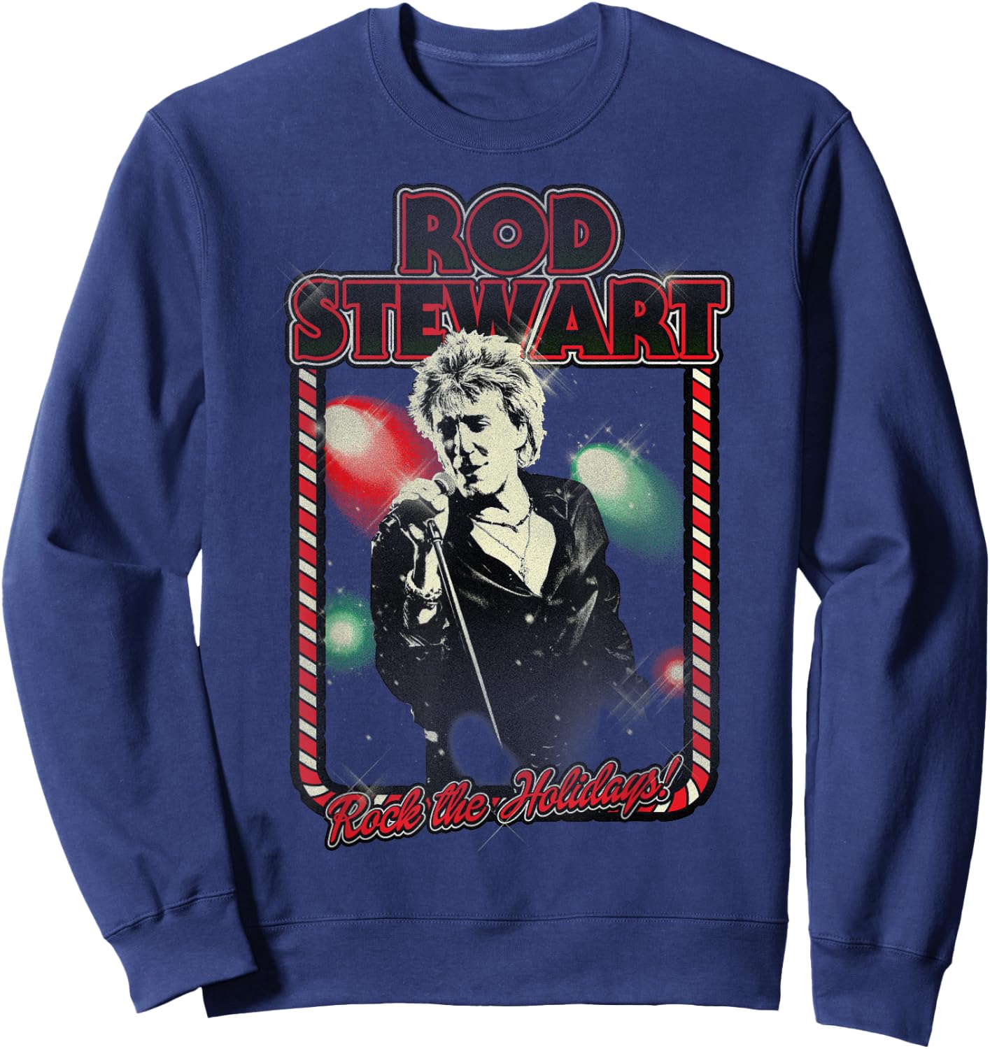 Rod Stewart Official Rock The Holidays Sweatshirt - Sweatshirt | Navy