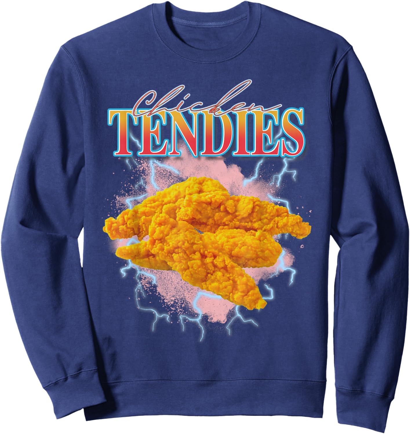 Chicken Tendies Heavy Metal World Tour Hardcore Music Sweatshirt - Sweatshirt | Navy