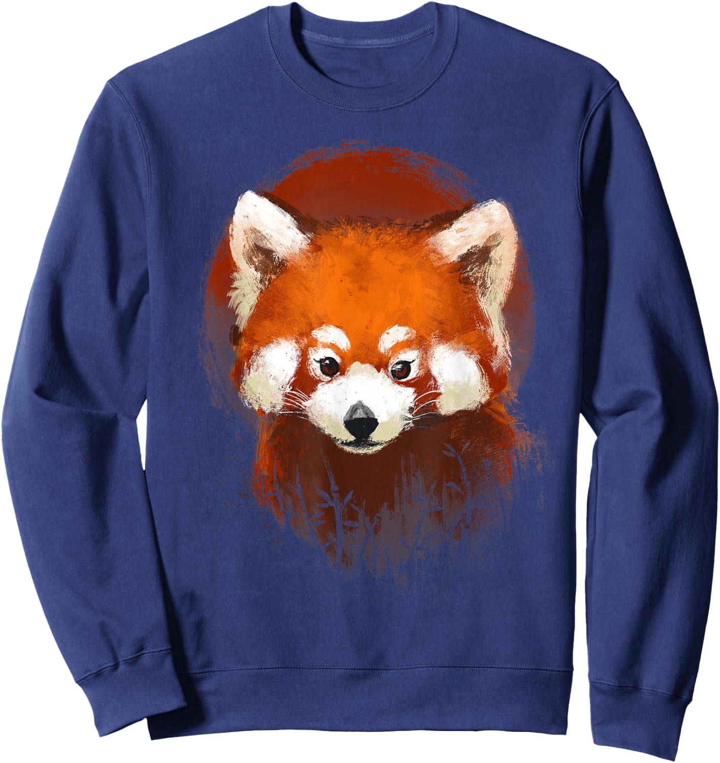 Cute Red Panda Sunset Sweatshirt - Sweatshirt | Navy