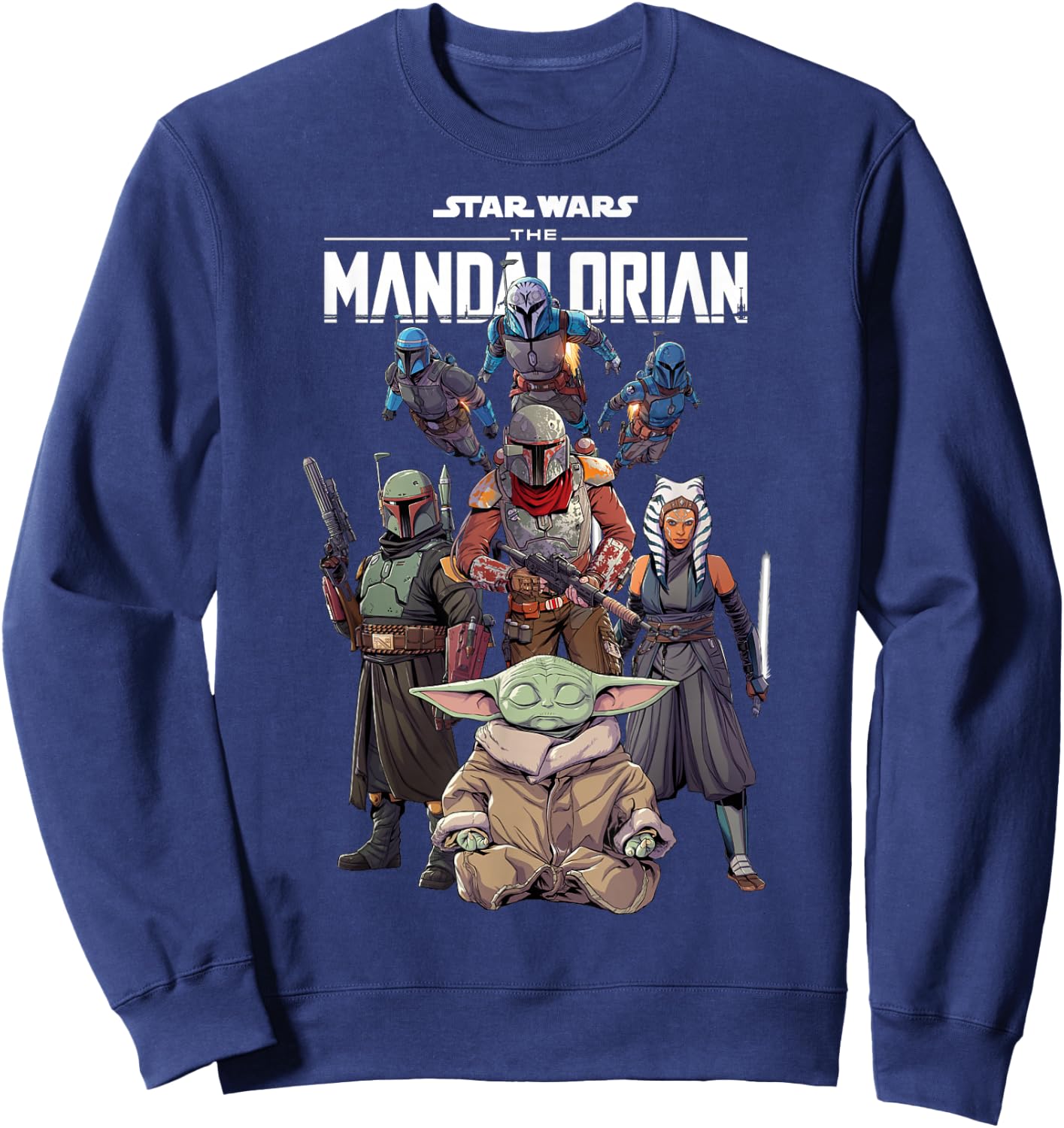 Star Wars: The Mandalorian Group Shot Hero Poster Sweatshirt - Sweatshirt | Navy