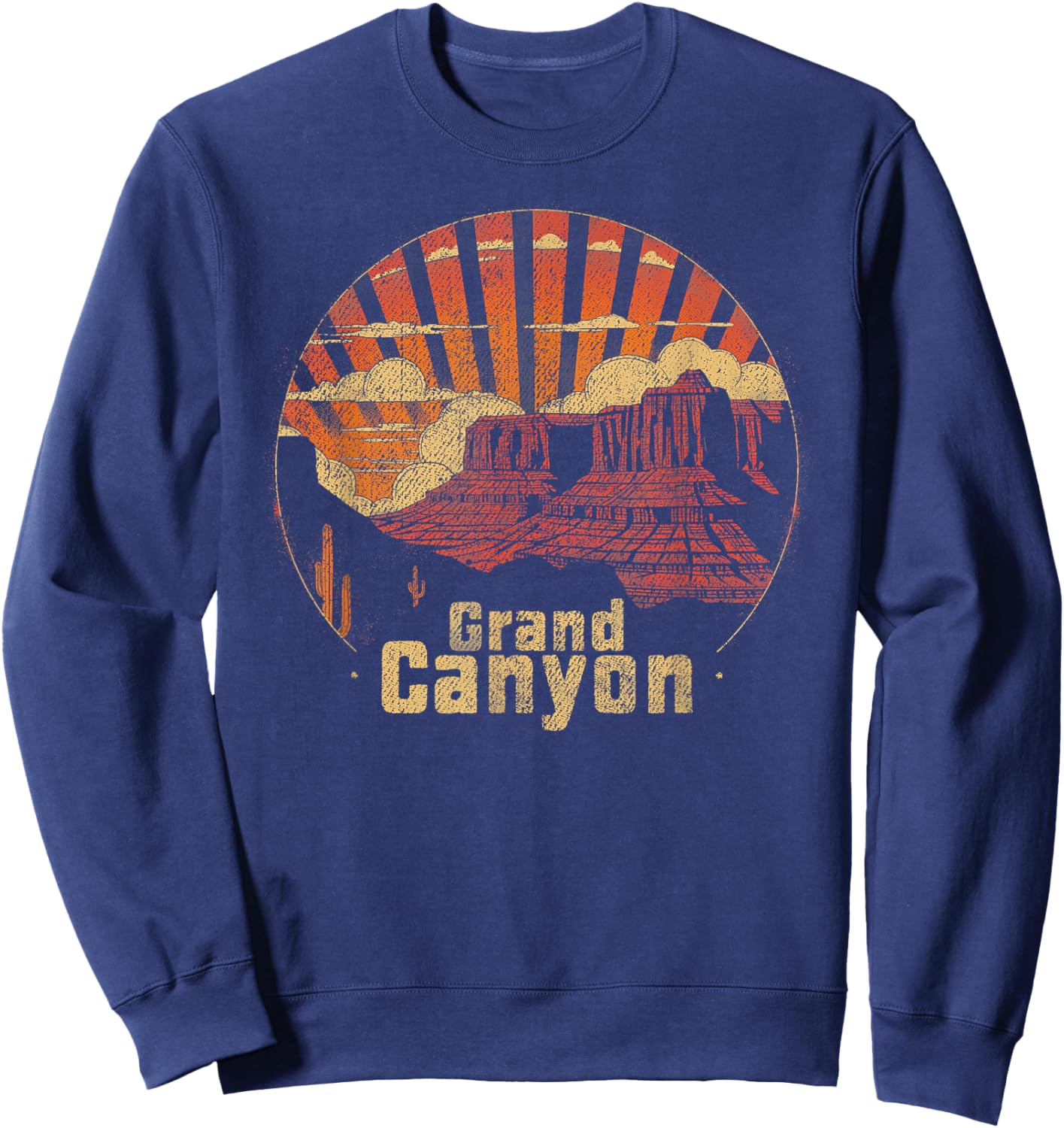 Grand Canyon - US National Park Vintage Men Women Kids Retro Sweatshirt - Sweatshirt | Navy