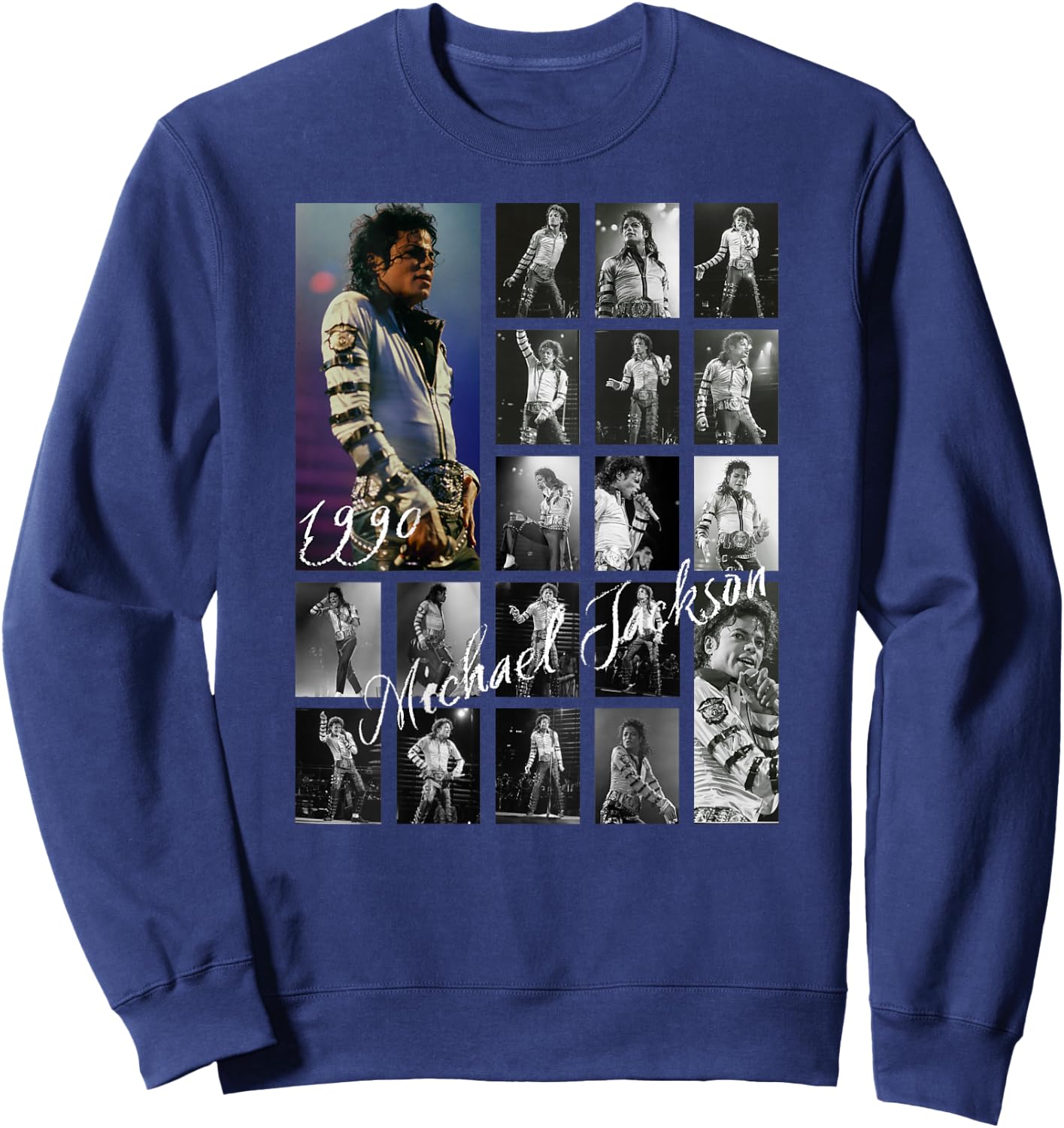 MJ-077_Back Printed Sweatshirt - Sweatshirt | Navy