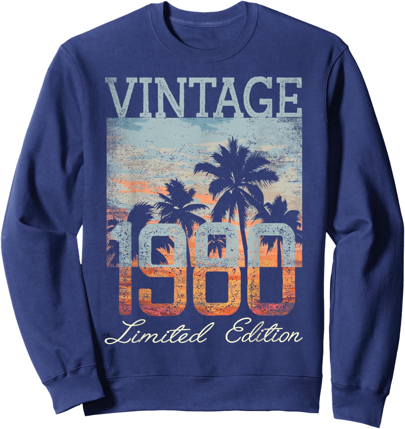 Vintage 1980 Limited Edition 45th Birthday 45 Year Old Gifts Sweatshirt - Sweatshirt | Navy