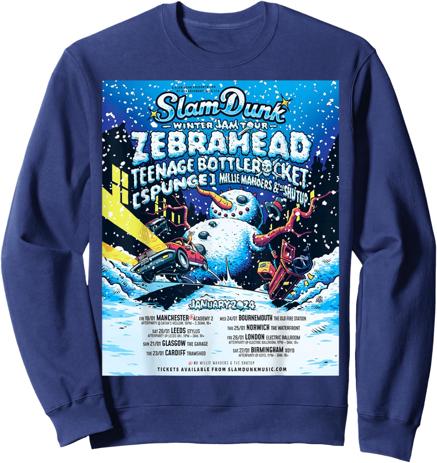 Official Zebrahead Winter Jam 2024 Sweatshirt - Sweatshirt | Navy