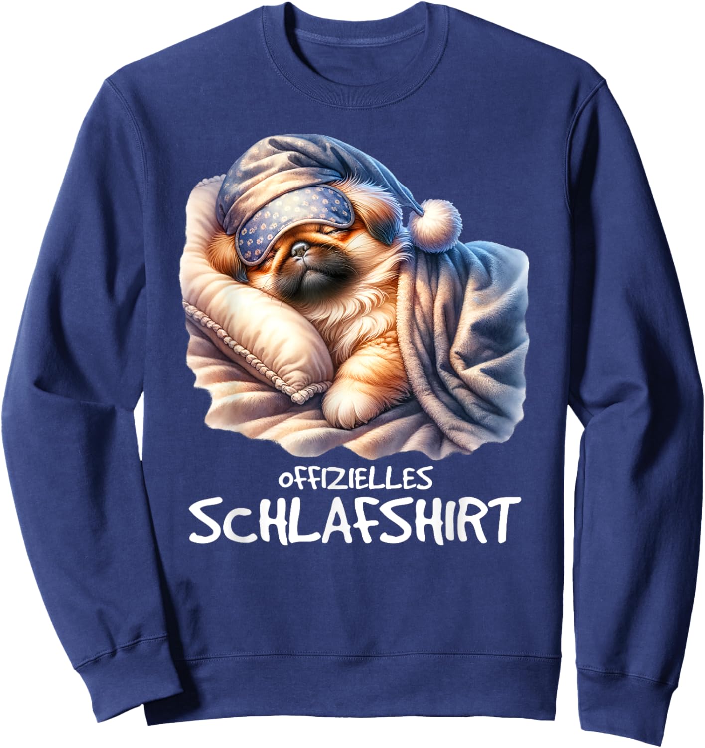 Offizielles Schlafshirt Hund Pekinese Sweatshirt - Sweatshirt | Navy