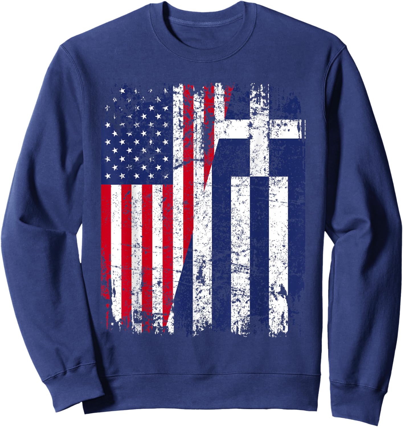 GREEK American Flag | Men Women Kids | GREECE Sweatshirt - Sweatshirt | Navy