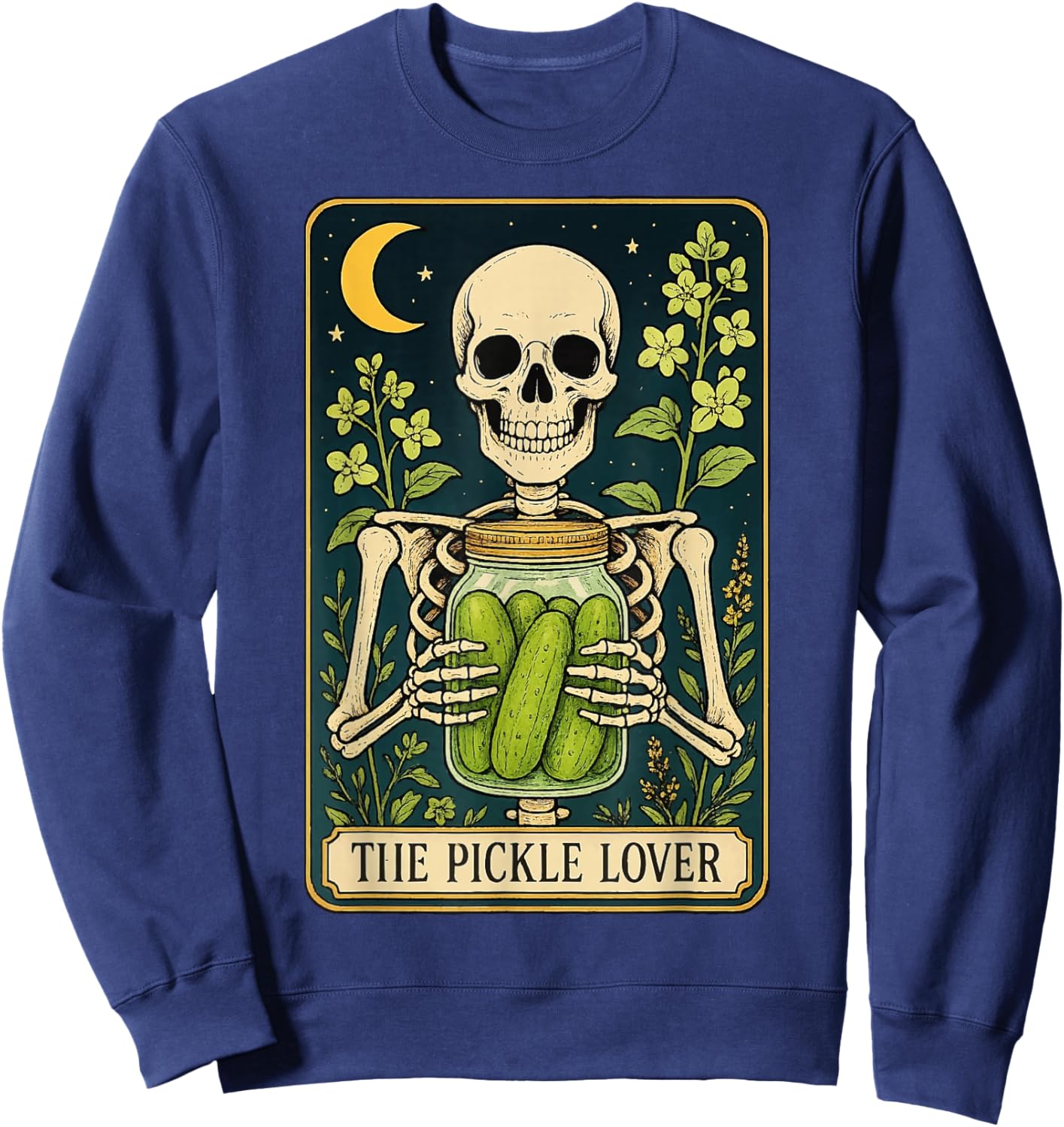 The Pickle Lover Tarot Card Sweatshirt - Sweatshirt | Navy