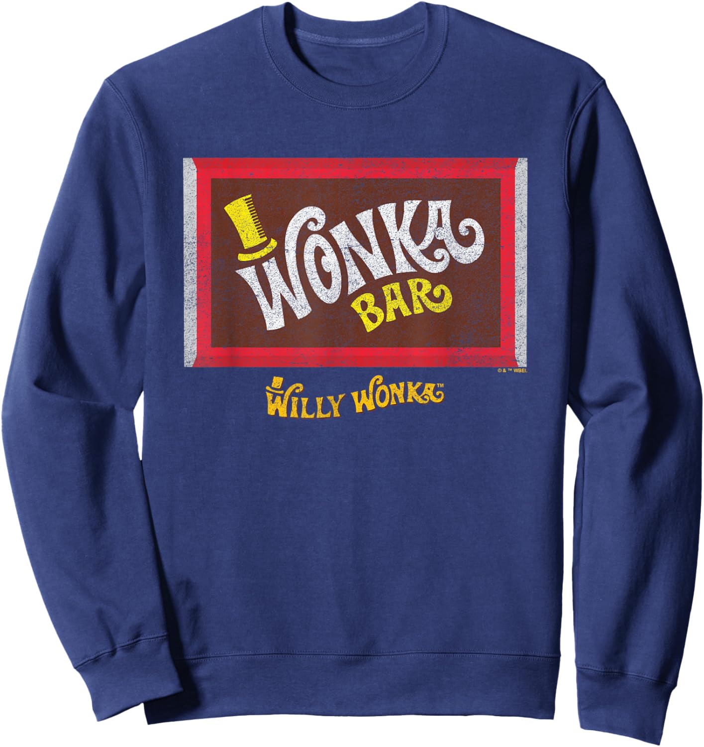 Willy Wonka and the Chocolate Factory Wonka Bar Sweatshirt - Sweatshirt | Navy