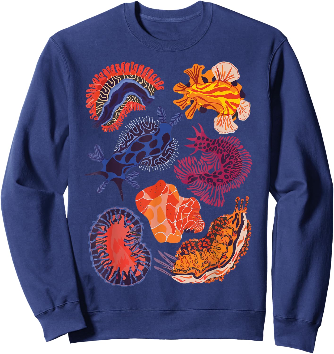 Sea Slugs Nudibranch Marine Animal Biologist Aquarist Sweatshirt - Sweatshirt | Navy