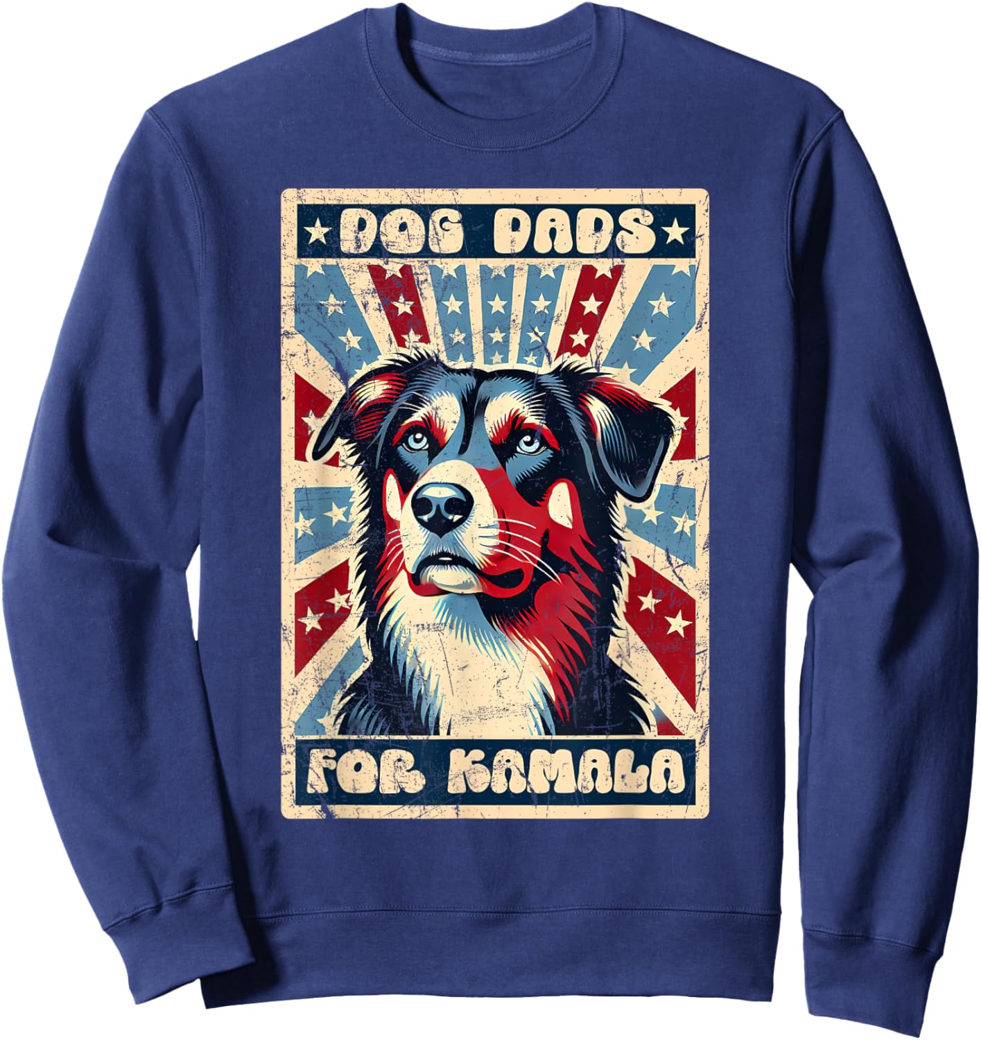 Dog Dads For Kamala, This Dog Dad Votes Kamala Harris Women Sweatshirt - Sweatshirt | Navy