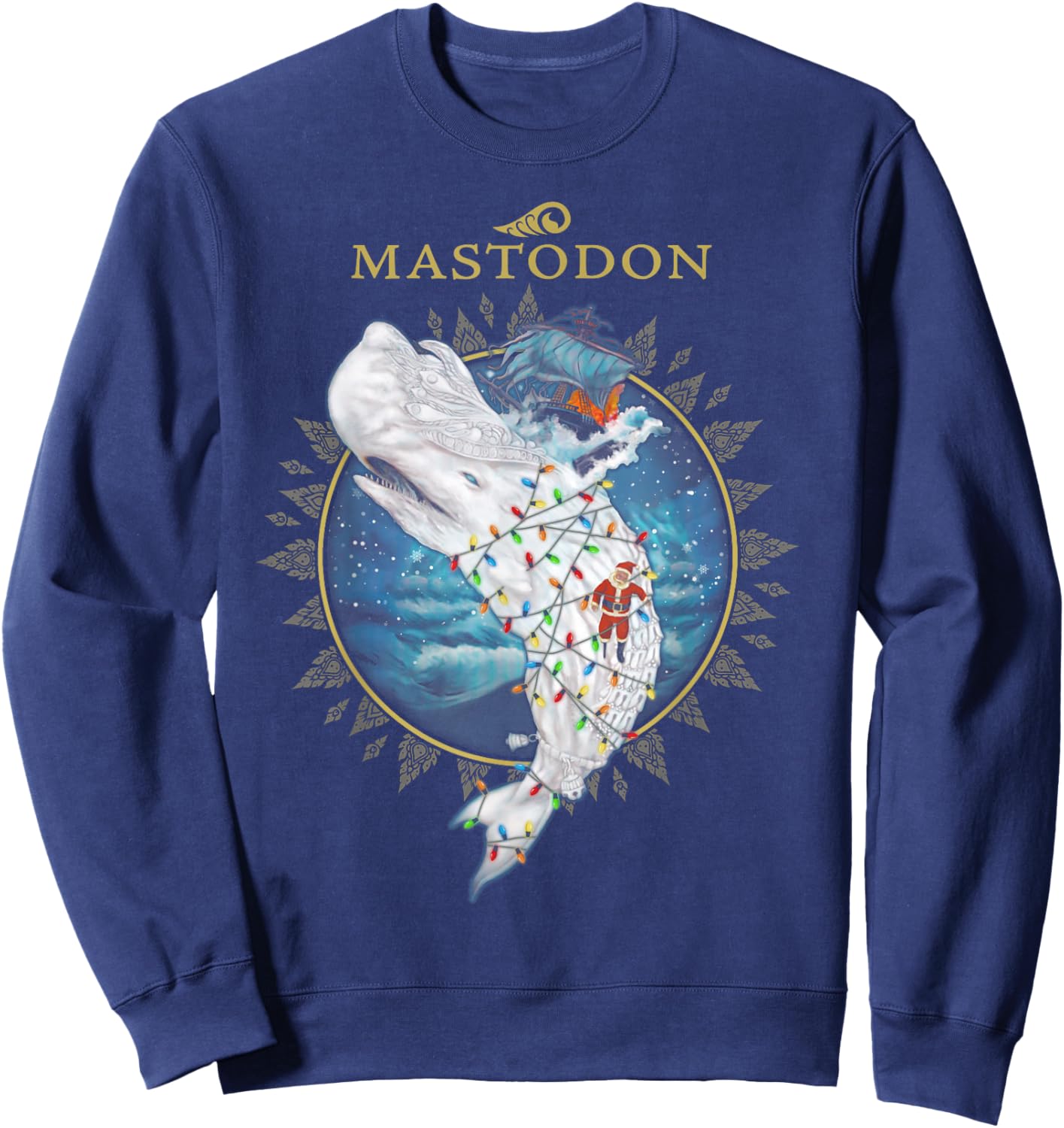 Mastodon Leviathan Holiday Sweatshirt - Sweatshirt | Navy