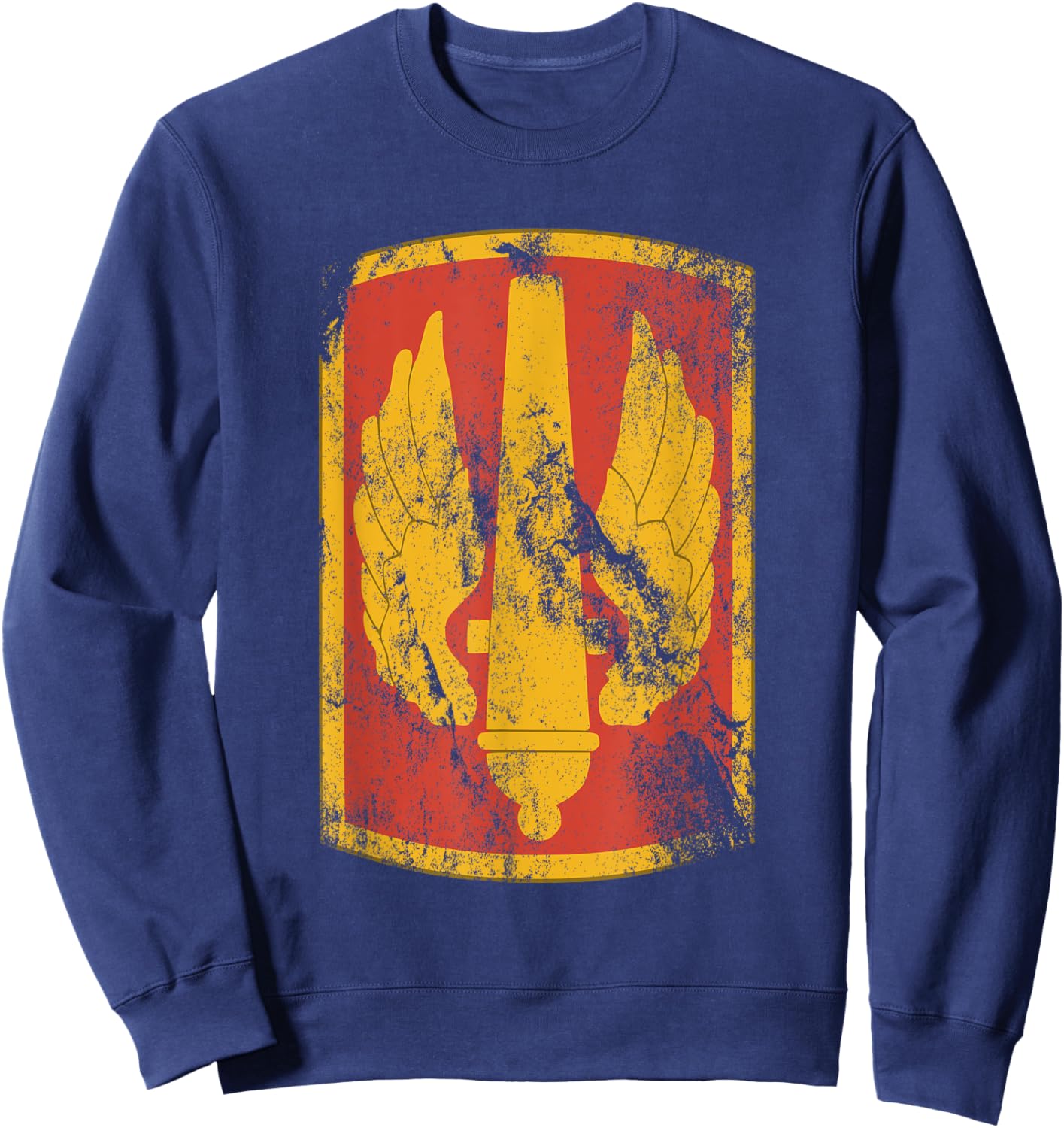 18th Field Artillery Brigade Patch - 18th FA Vintage Look Sweatshirt - Sweatshirt | Navy