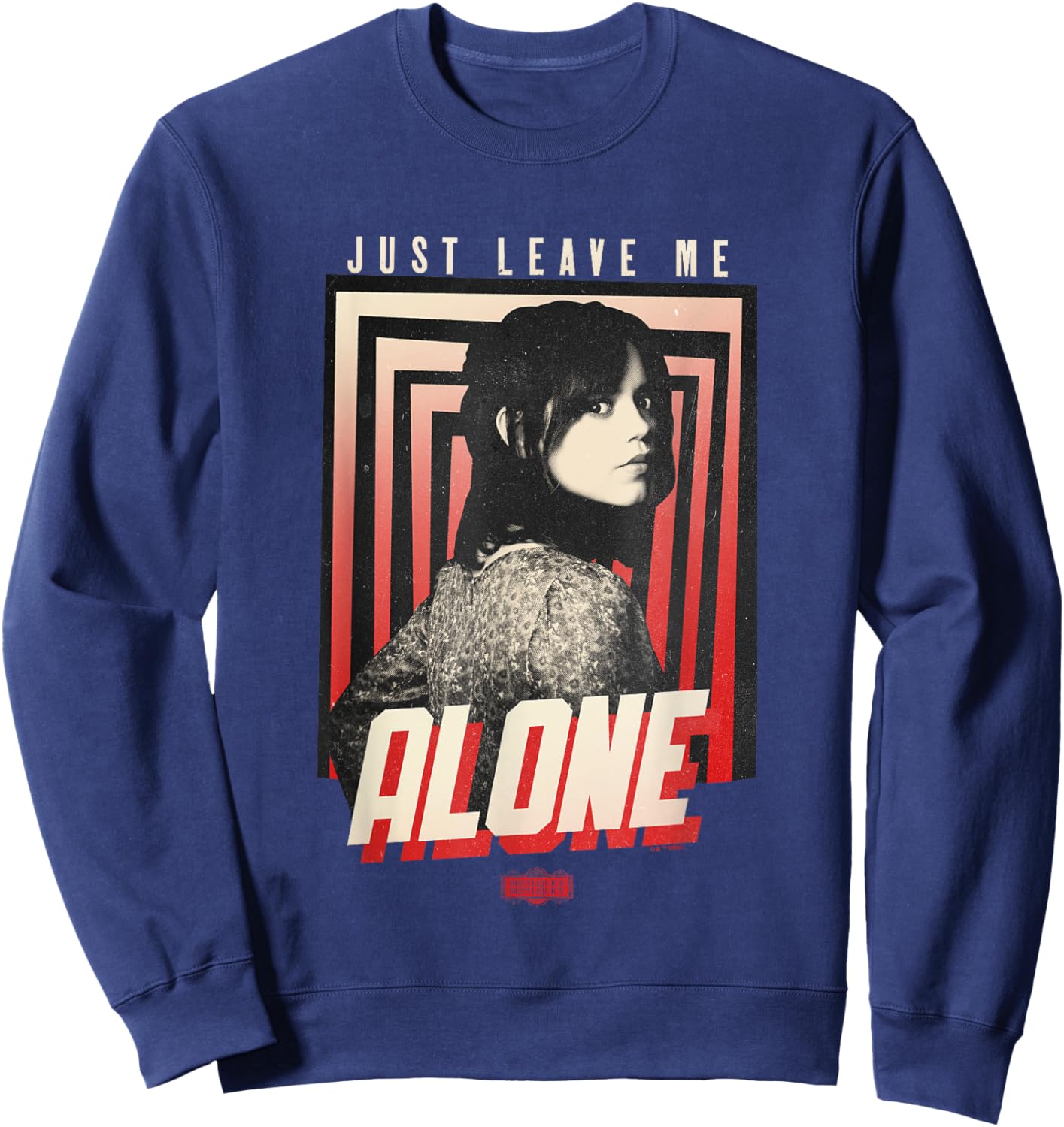 Beetlejuice Beetlejuice Just Leave Me Alone Astrid Faded Sweatshirt - Sweatshirt | Navy
