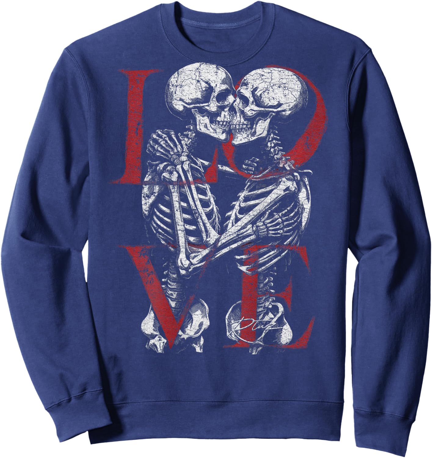 Backprint Streetwear Retro Mode Vintage Fashion Damen Herren Sweatshirt - Sweatshirt | Navy