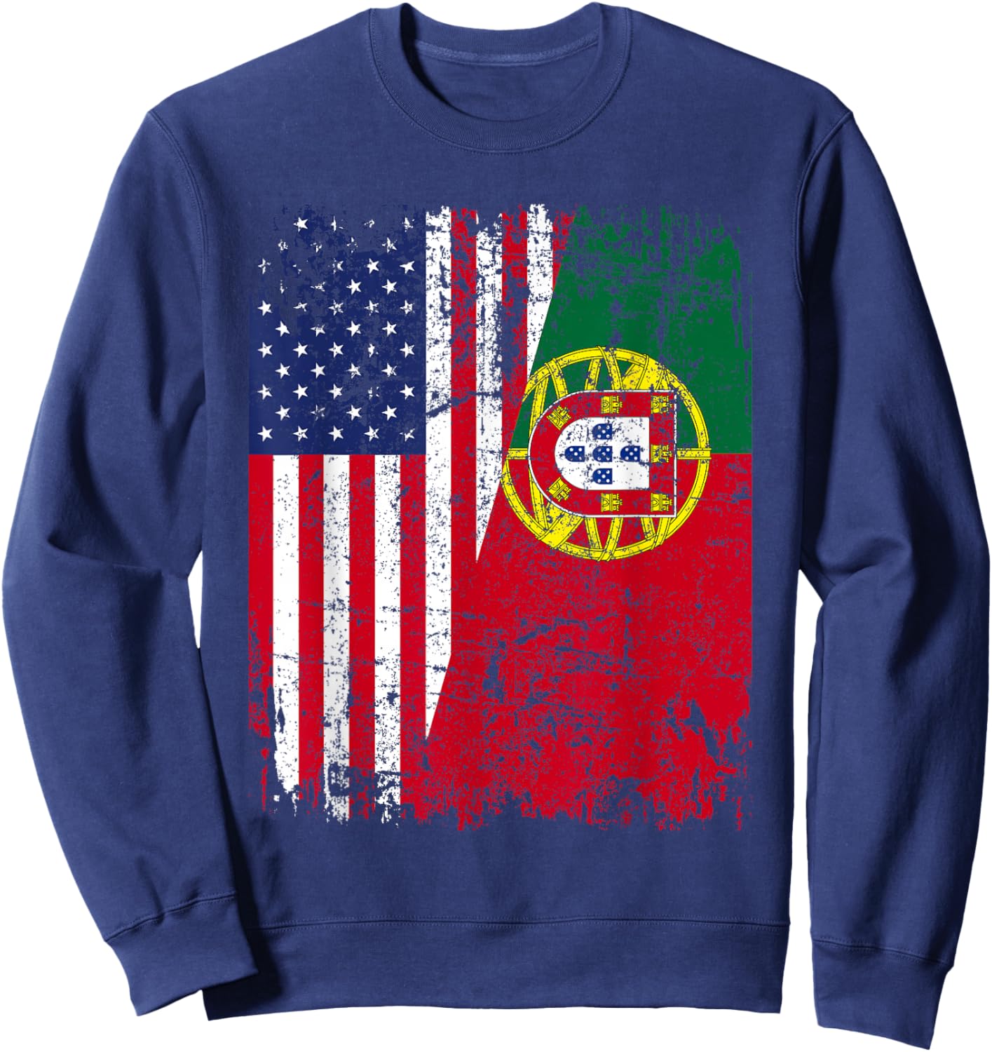 PORTUGUESE American Flag | Men Women Kids | PORTUGAL Sweatshirt - Sweatshirt | Navy
