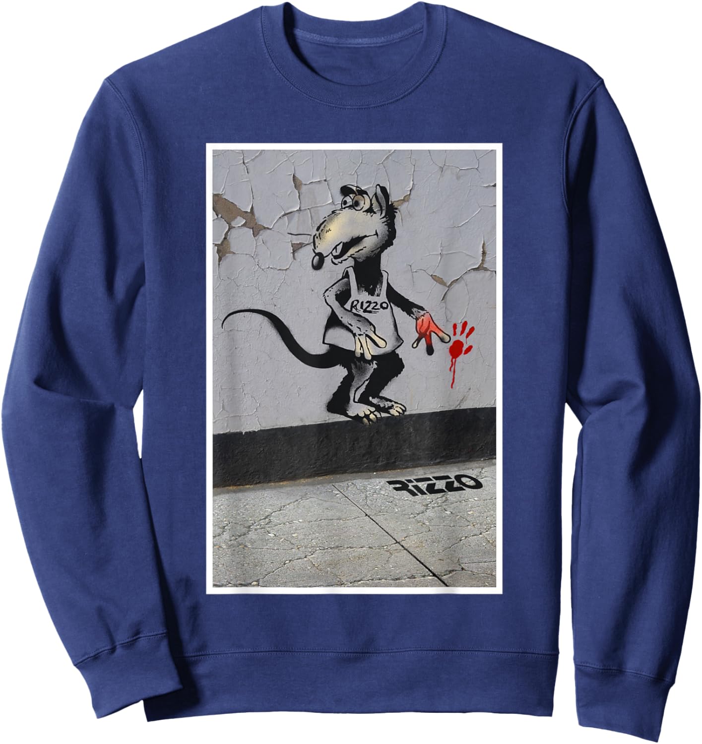 Disney The Muppets Rizzo Banksy’s Graffiti Inspired Big Shot Sweatshirt - Sweatshirt | Navy
