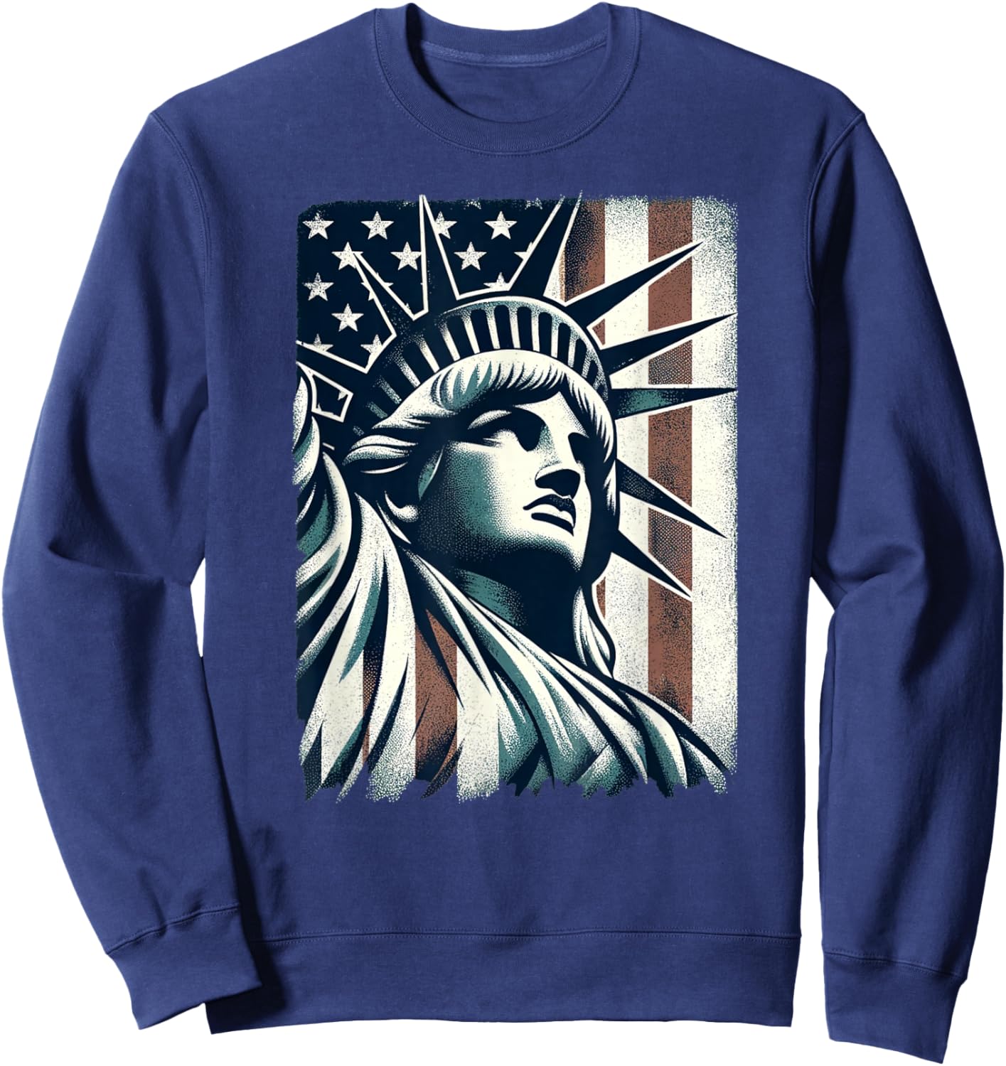 Statue of Liberty Iconic Freedom Symbol USA Landmark Sweatshirt - Sweatshirt | Navy