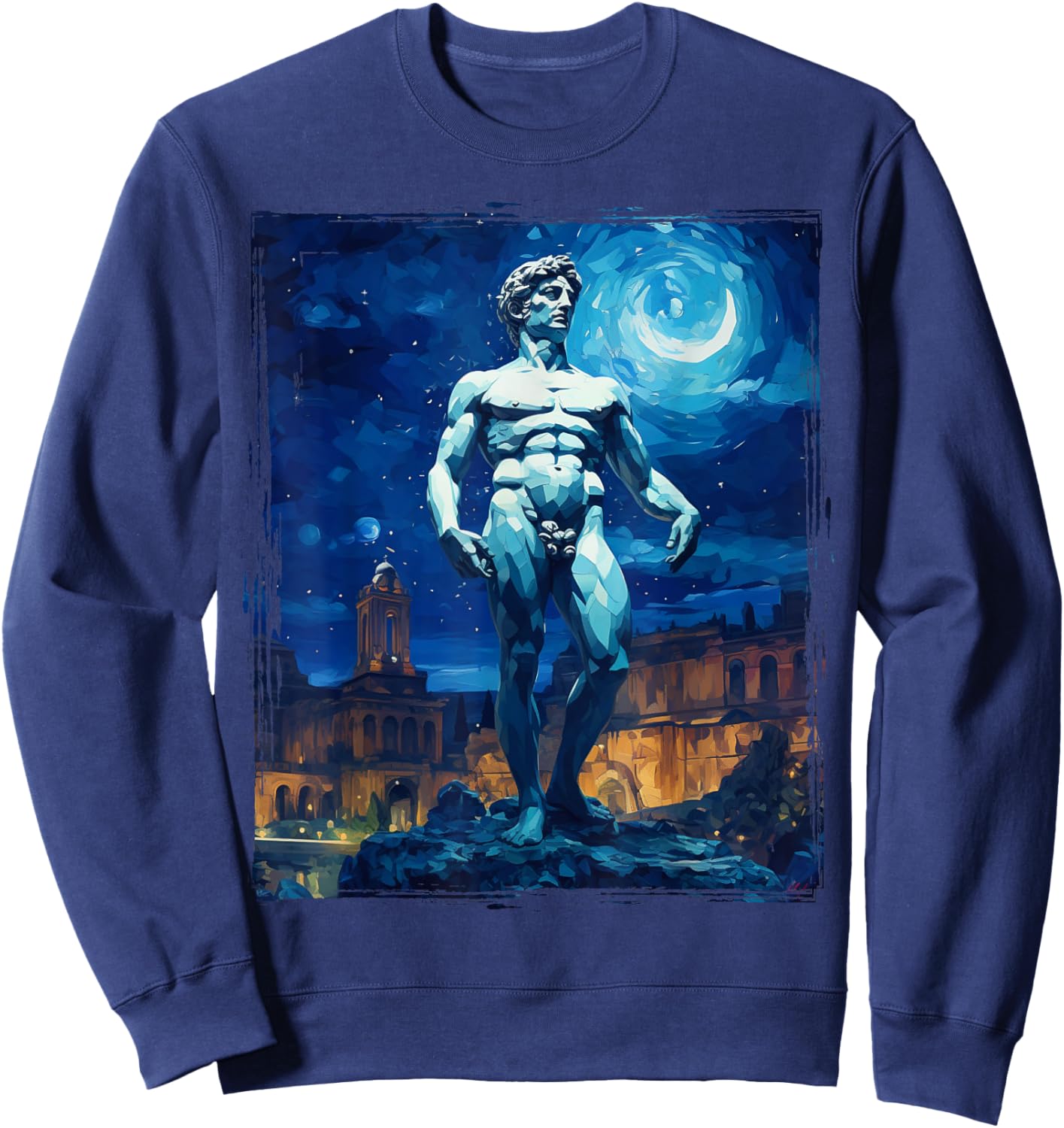 David Statue by Michelangelo Sweatshirt - Sweatshirt | Navy