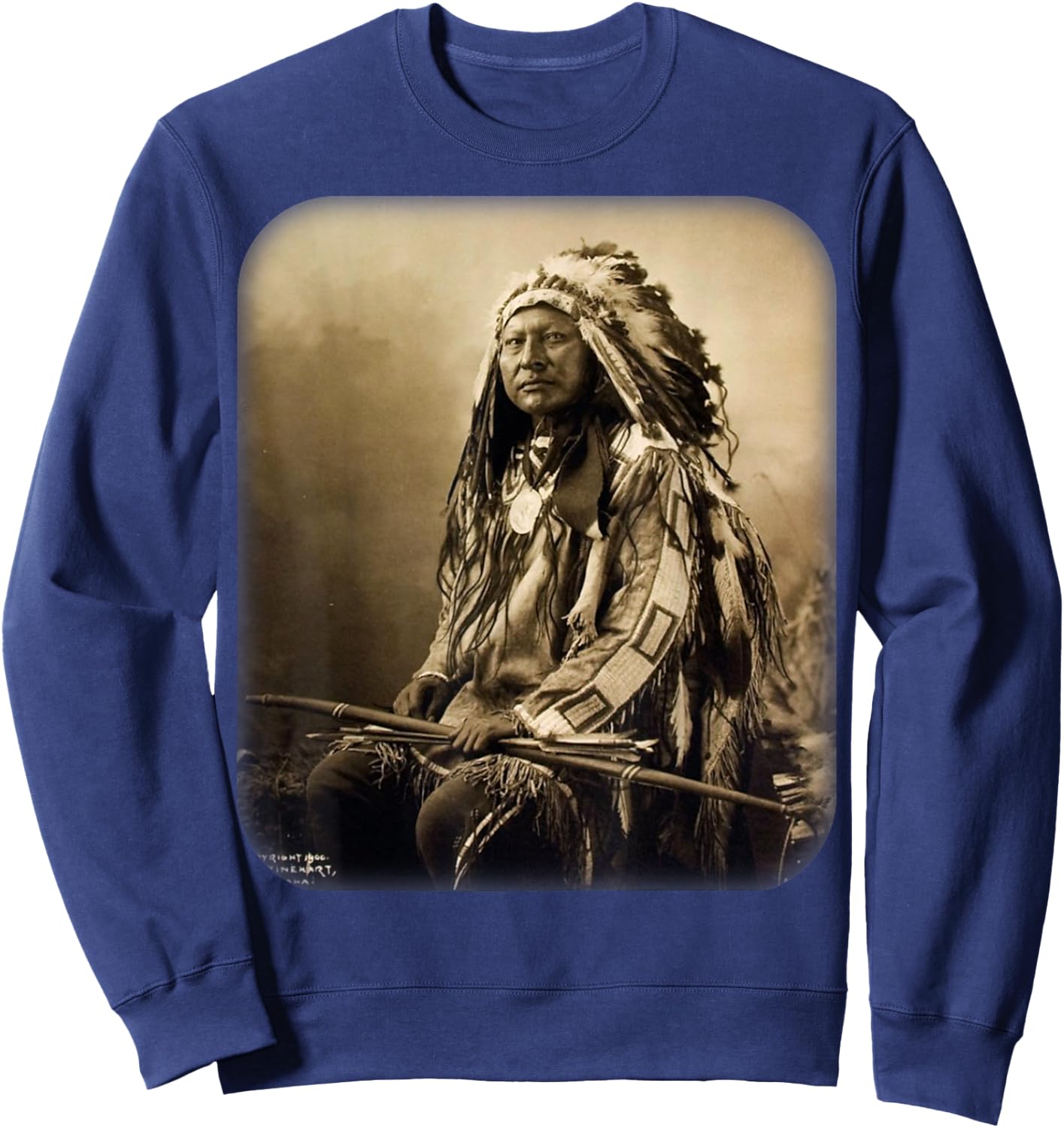Chief Spotted Elk Lakota Sioux Native American Indian Sweatshirt - Sweatshirt | Navy