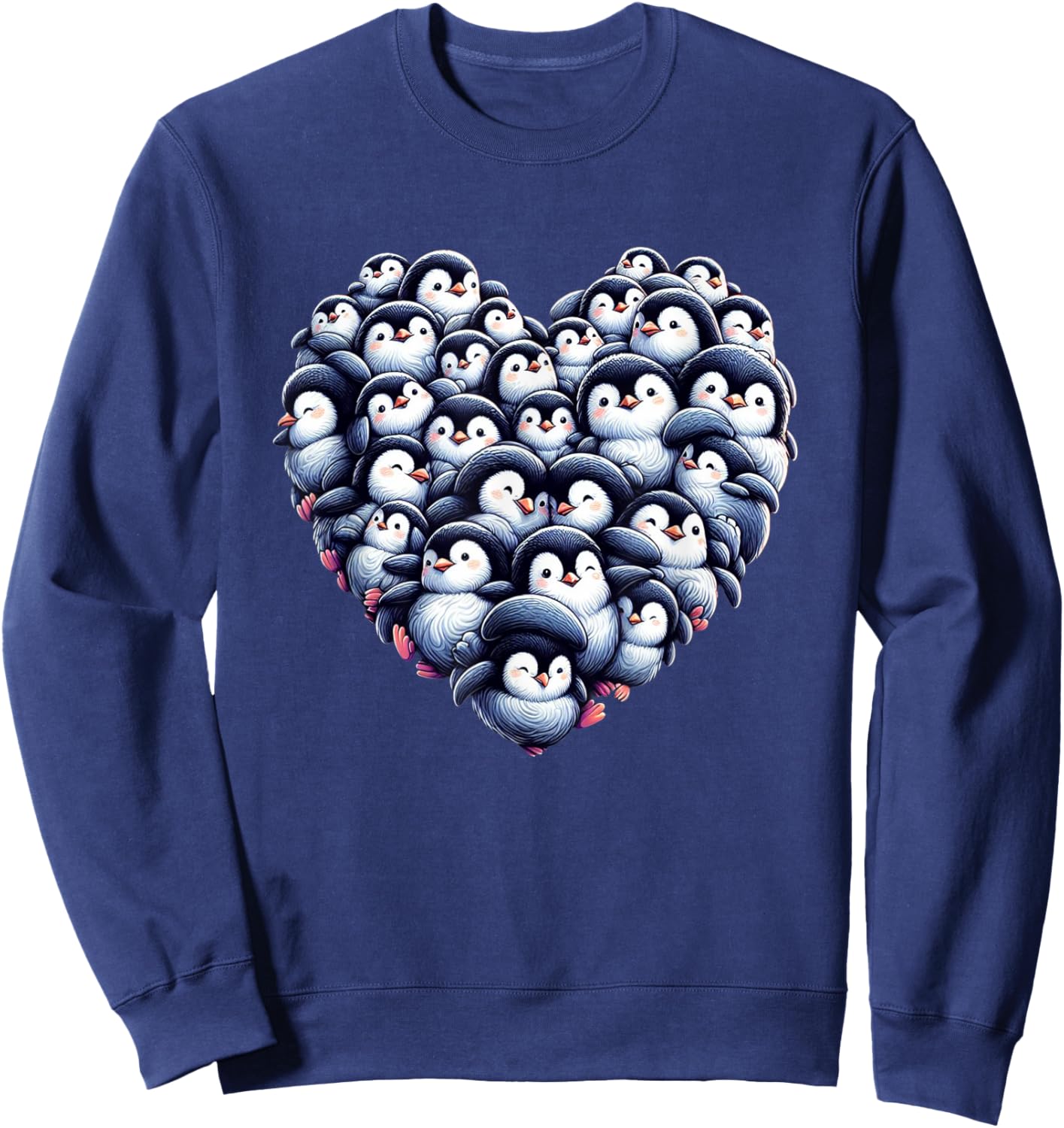 Penguins Love Beautiful Colorful Penguin Art Animal Sweatshirt - Sweatshirt | Navy