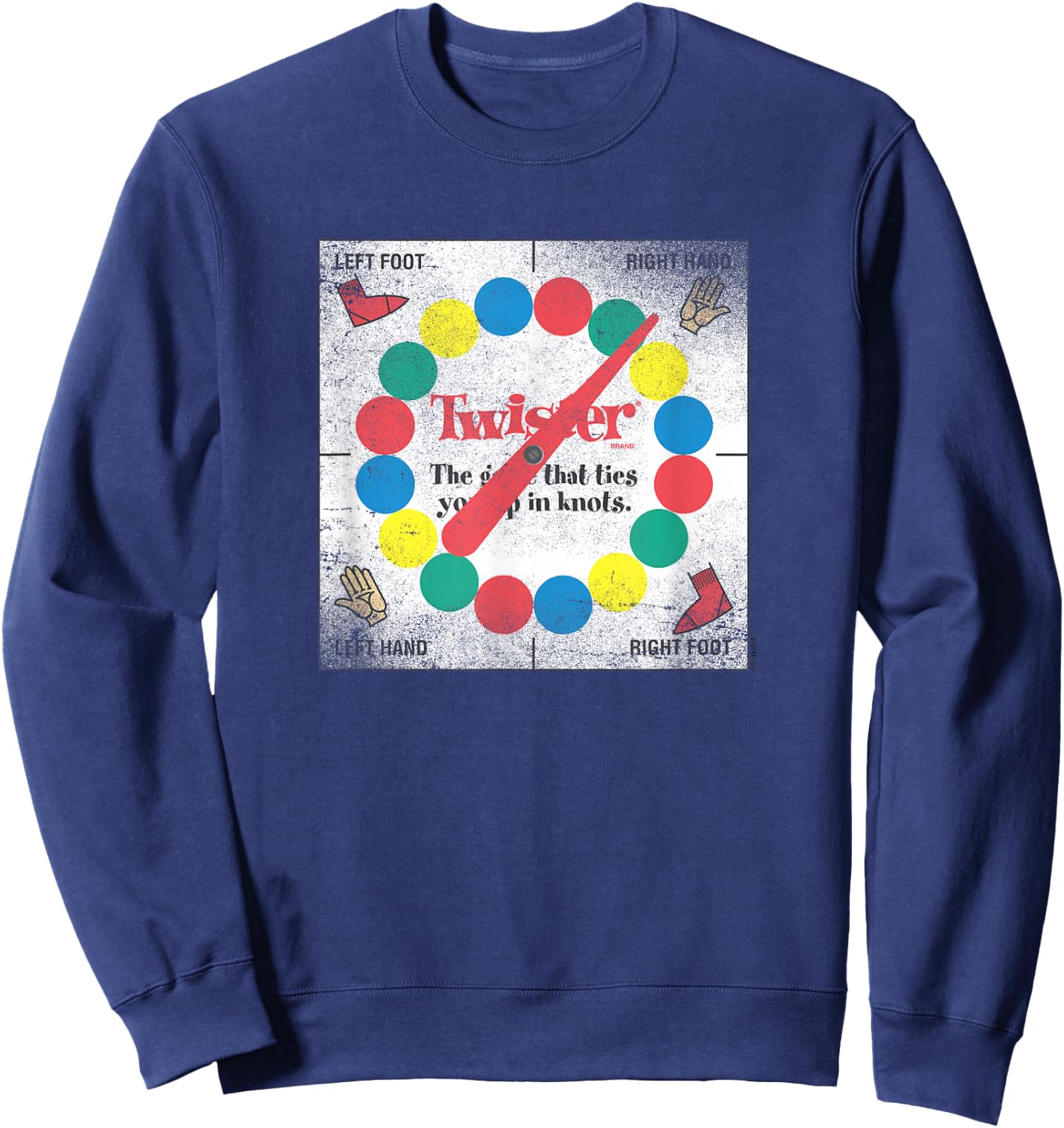 Twister Distressed Classic Game Board Sweatshirt - Sweatshirt | Navy