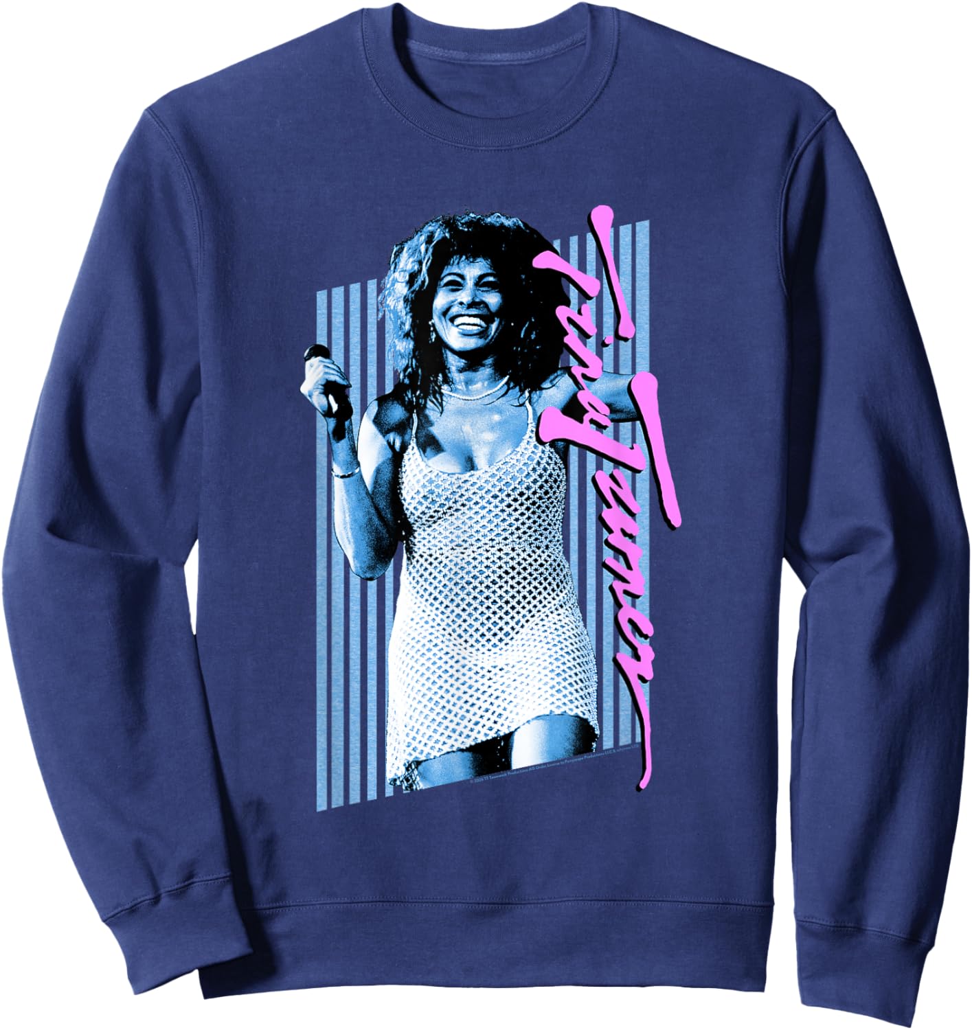 Tina Turner Blue Stripes Sweatshirt - Sweatshirt | Navy