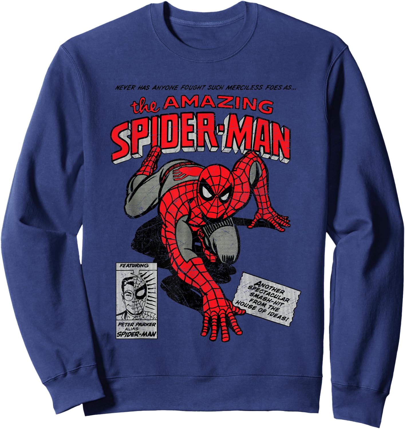 Marvel Spider-Man Retro Comic Sweatshirt - Sweatshirt | Navy