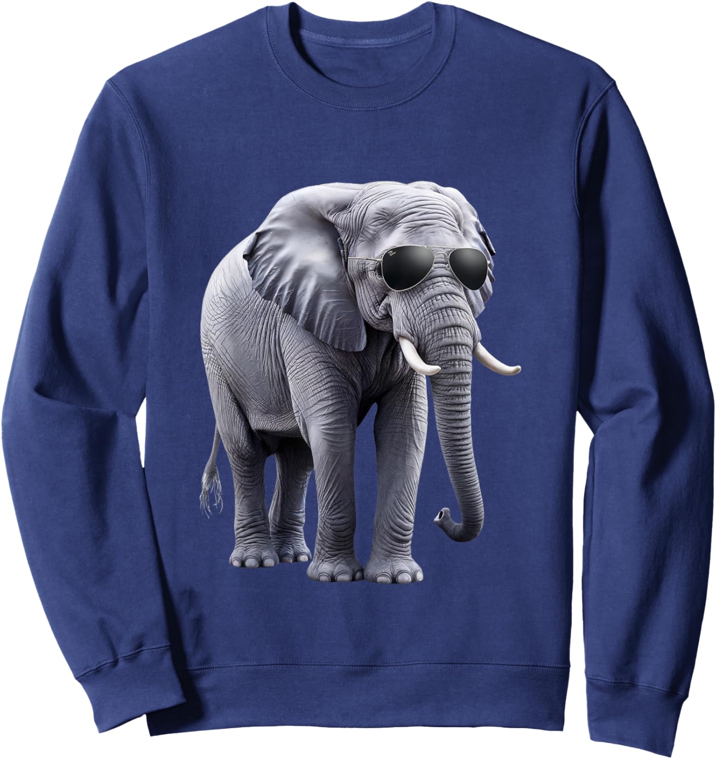 Cooler Elefant mit Sonnenbrille – Lustiges Design Sweatshirt - Sweatshirt | Navy