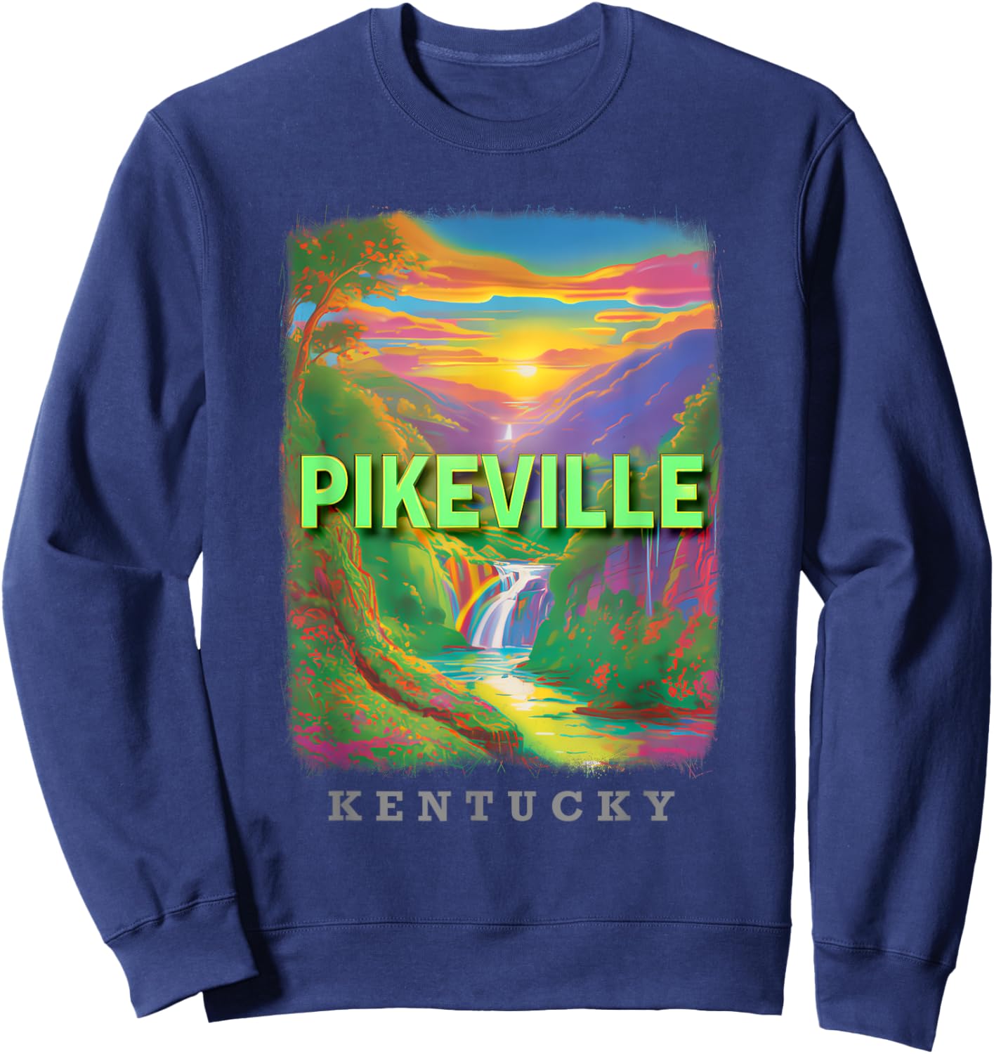 Pikeville Kentucky KY Natural Beauty SD936 Sweatshirt - Sweatshirt | Navy