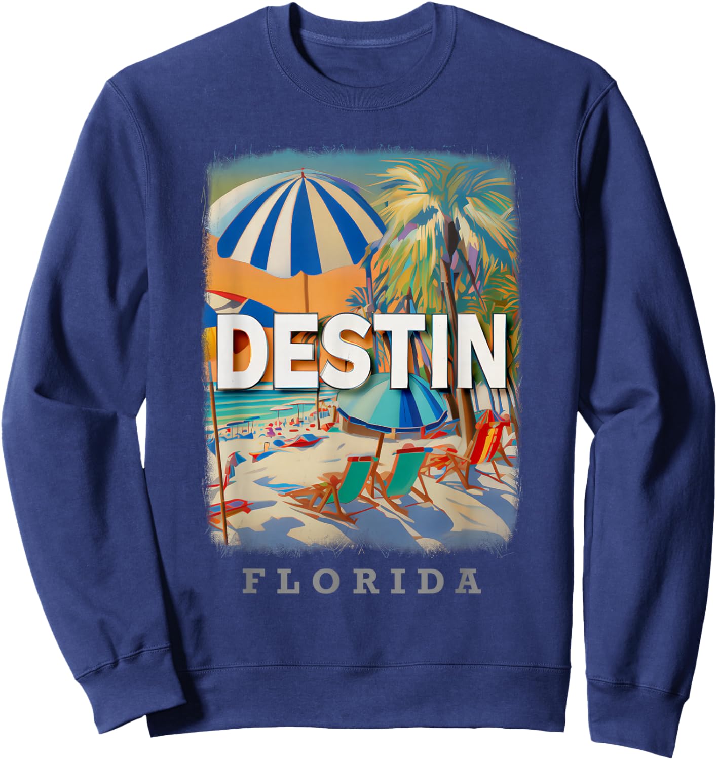 Destin Florida FL Beach Bliss SD821 Sweatshirt - Sweatshirt | Navy
